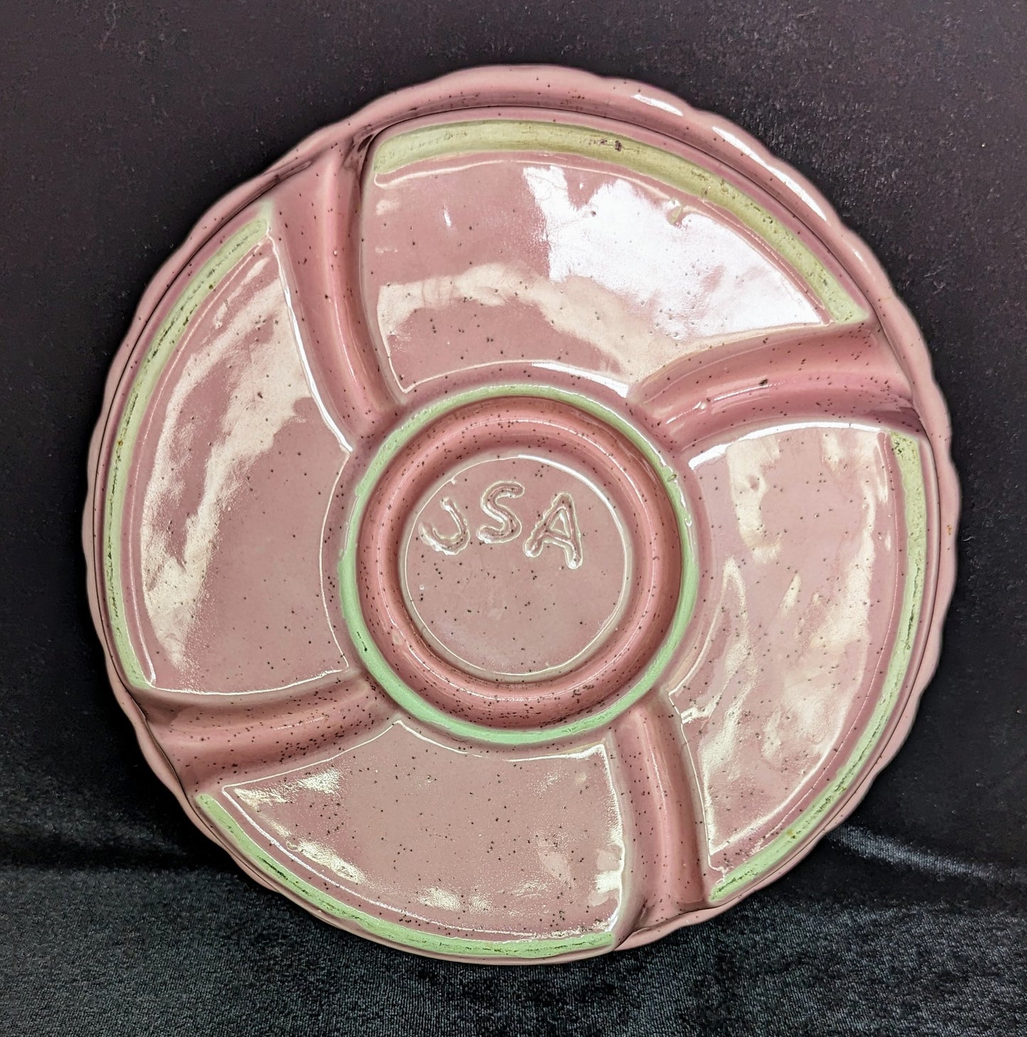 USA Pottery Pink Lazy Susan