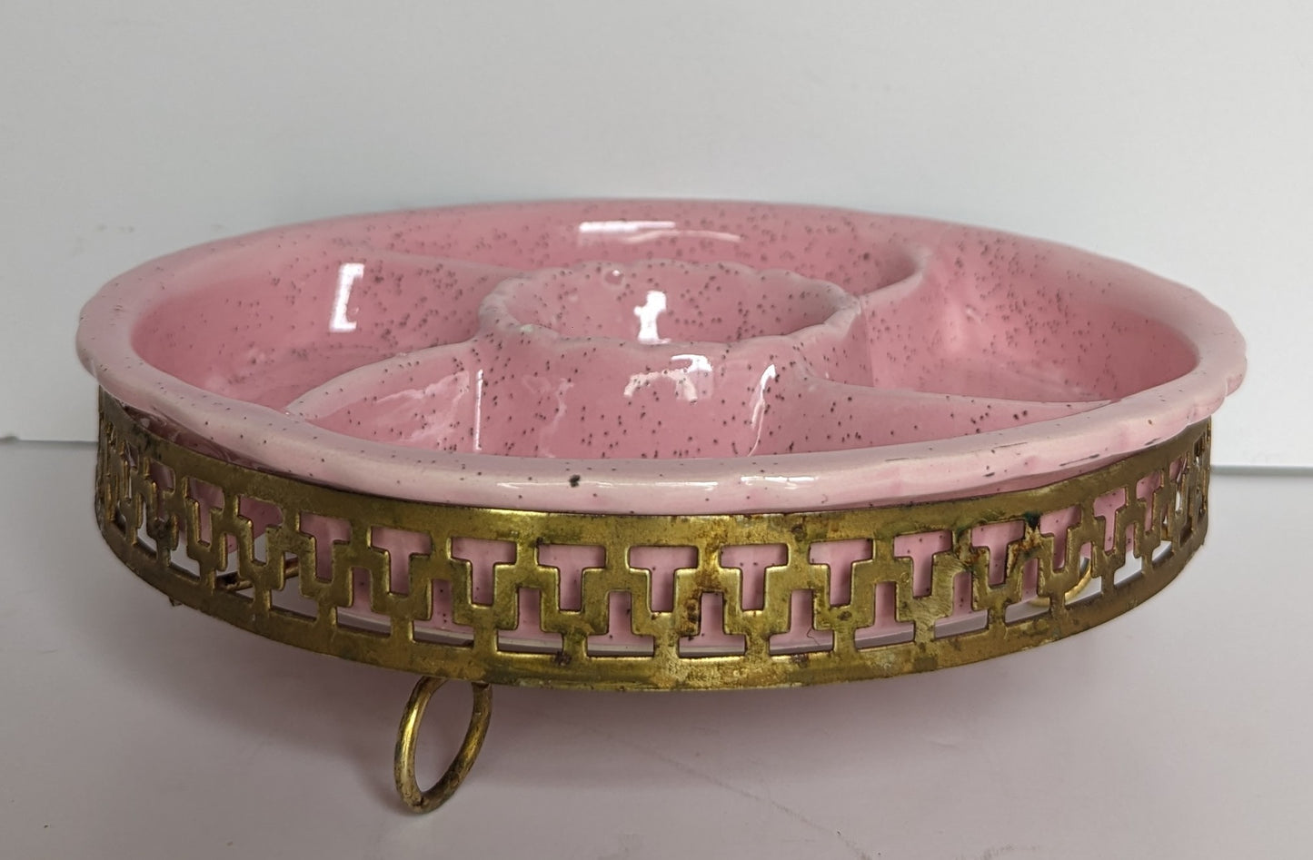 USA Pottery Pink Lazy Susan