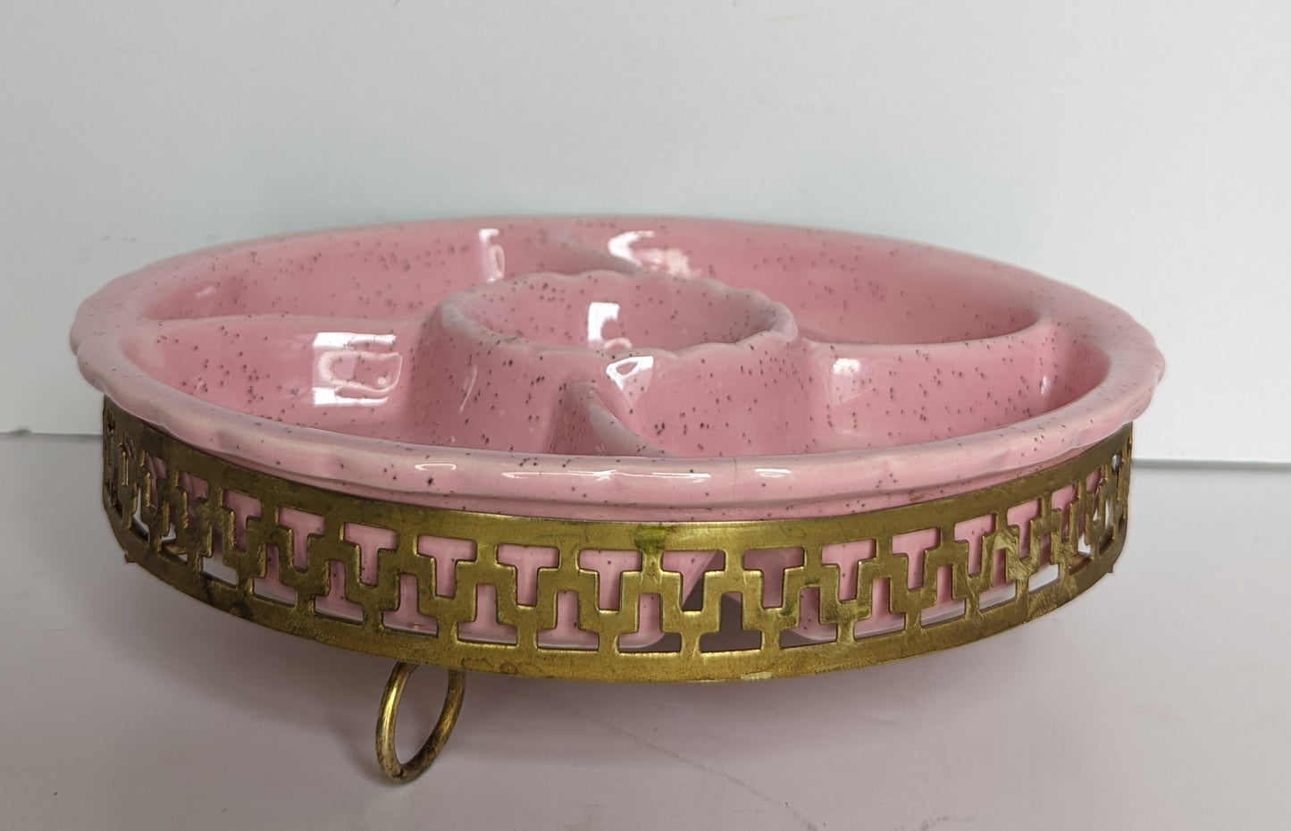 USA Pottery Pink Lazy Susan