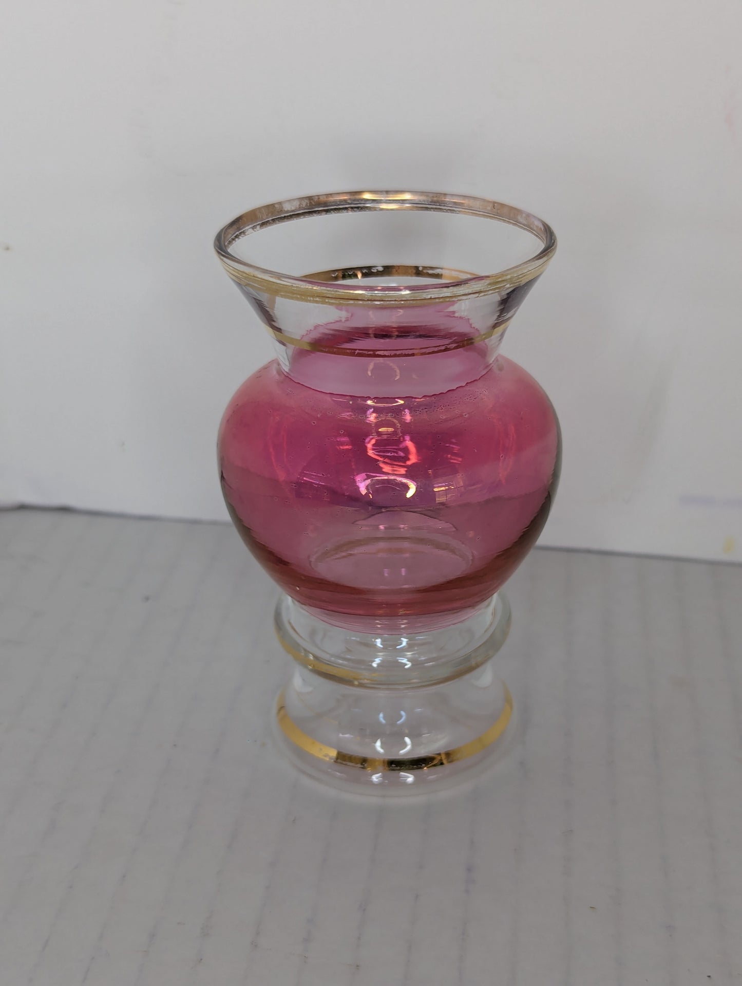 1940-50's Bartlett Collins Cranberry Bud Vase