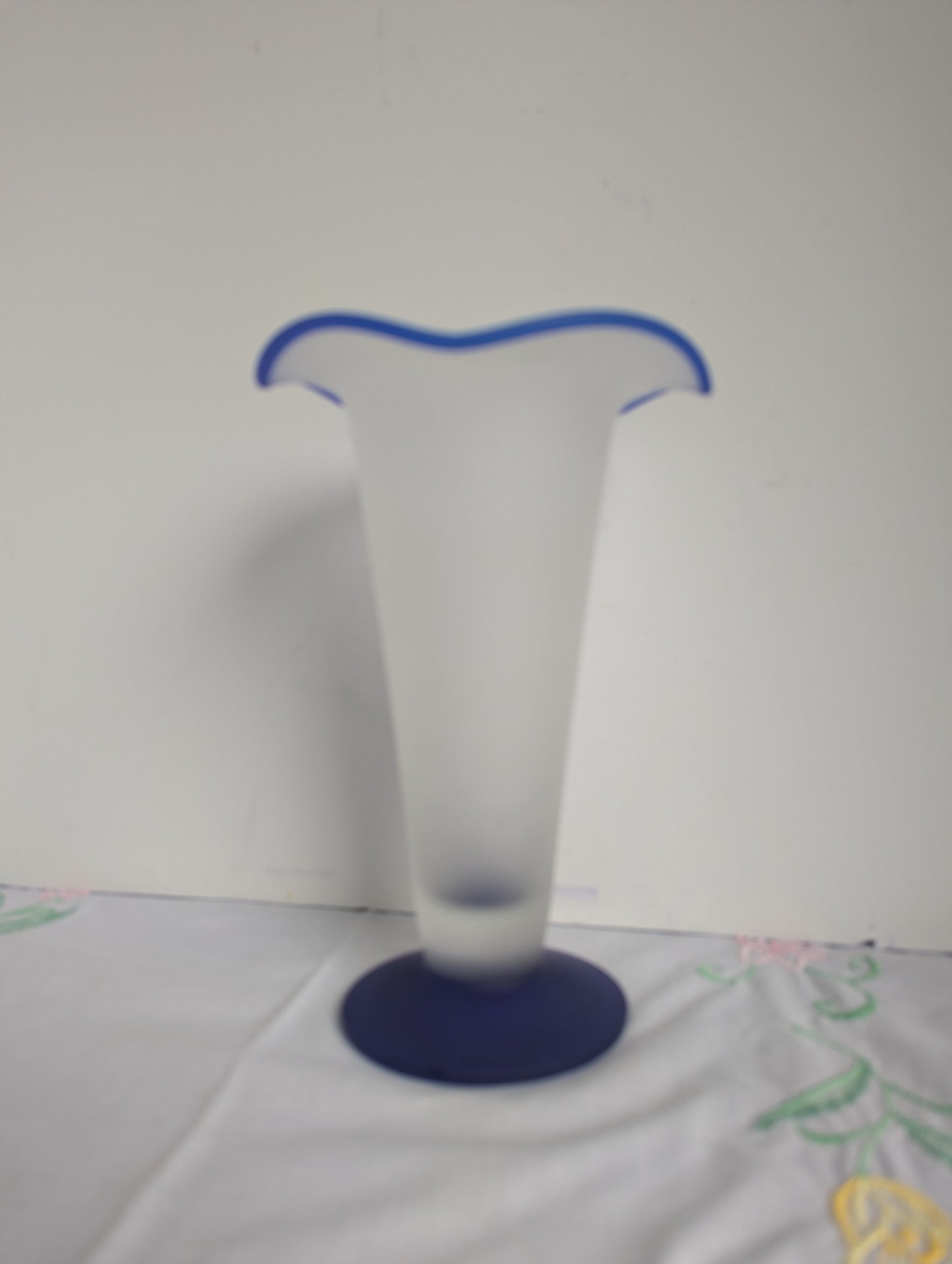 AAC Frosted/Cobalt Blue Vase