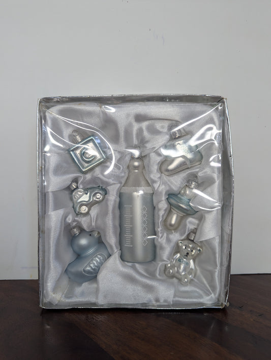 Kurt Adler Santa's Worlds Holiday Art Baby Ornaments