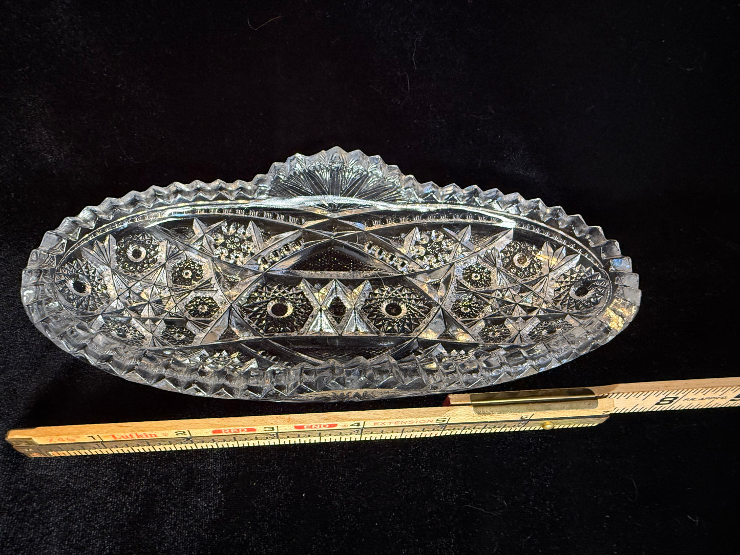 Vintage Pres Cut Celery Dish