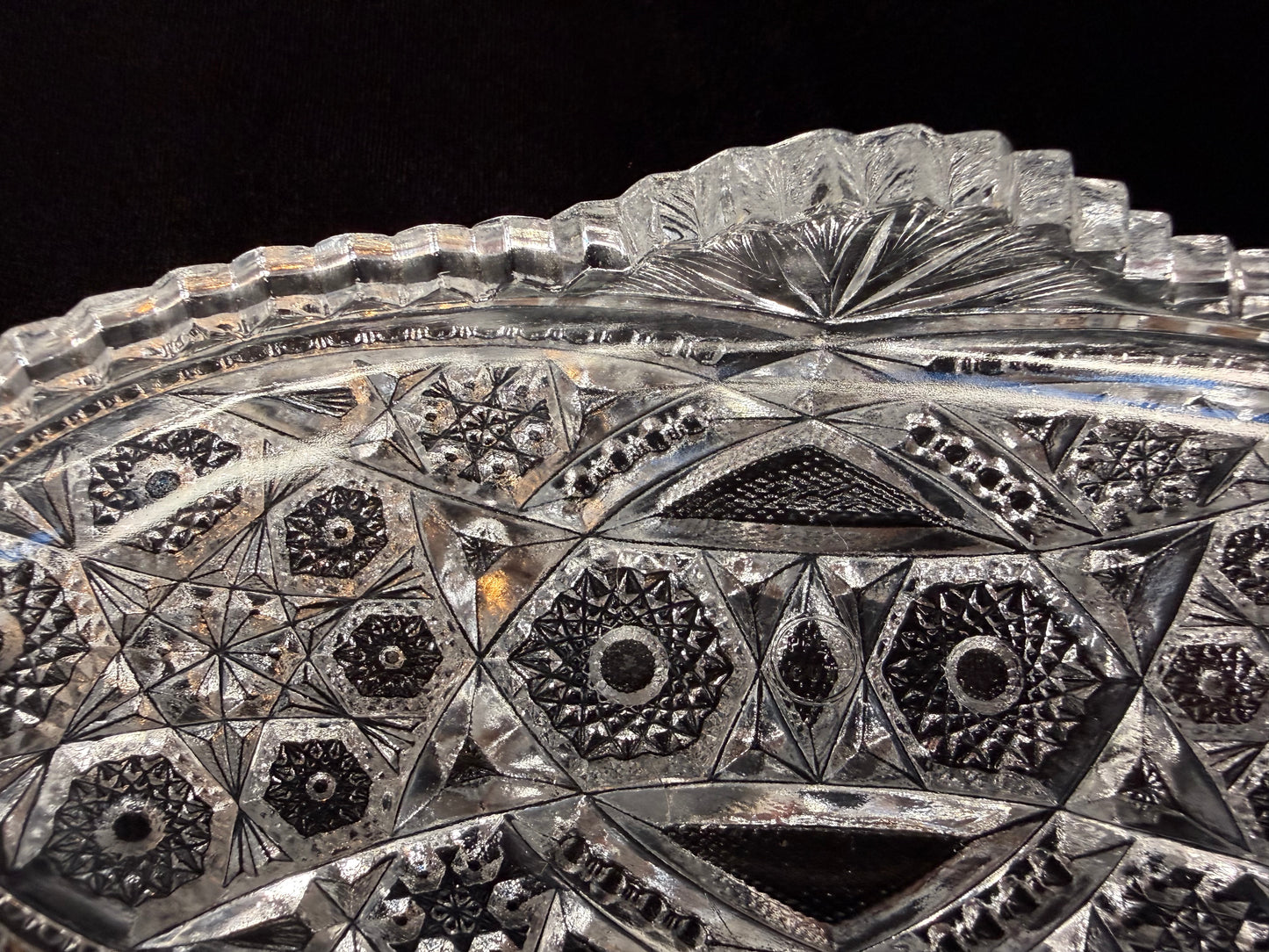 Vintage Pres Cut Celery Dish