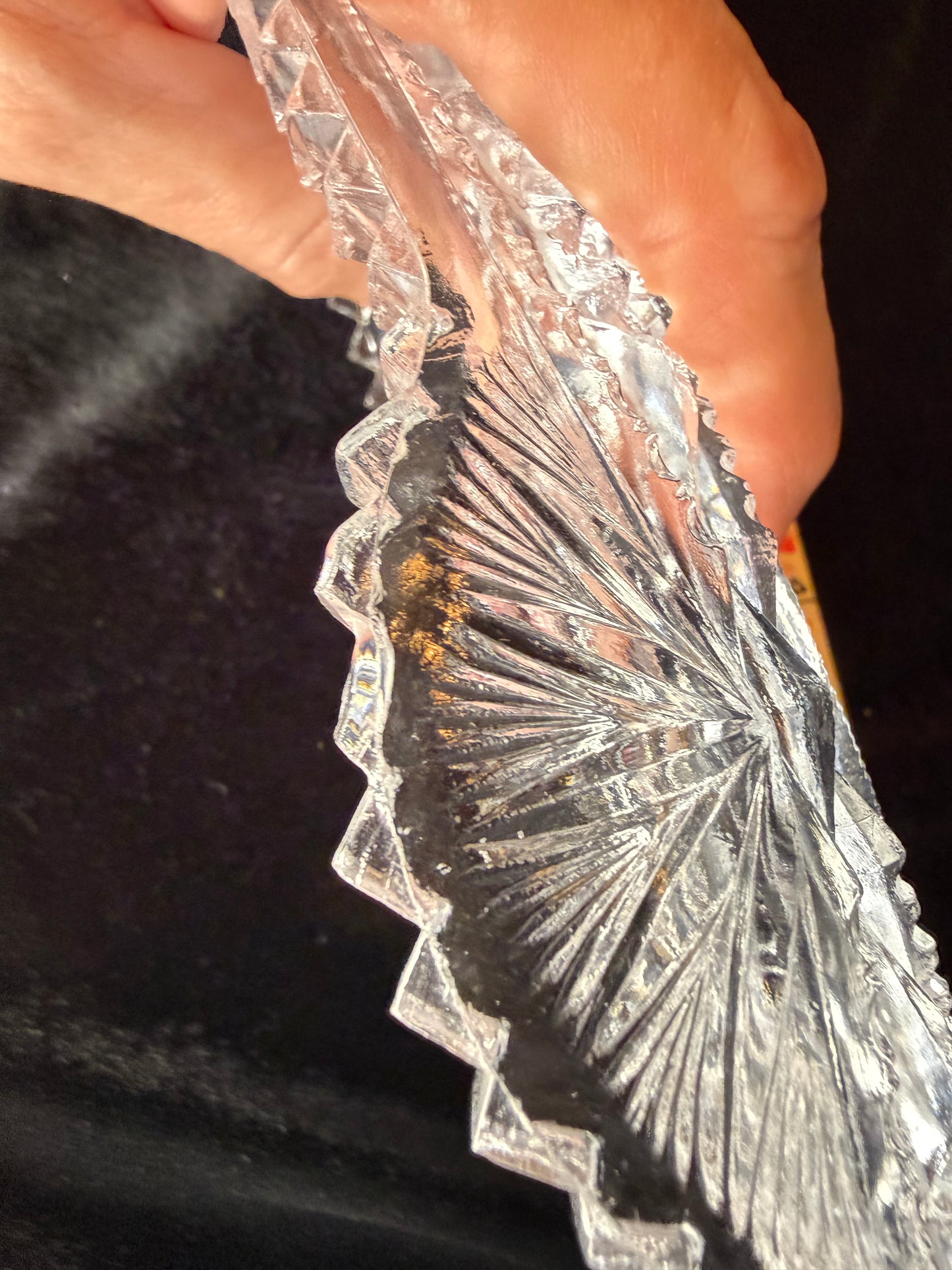 Vintage Pres Cut Celery Dish