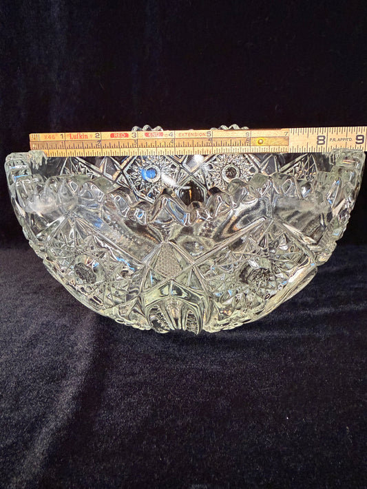 L E Smith Pressed Glass Bowl