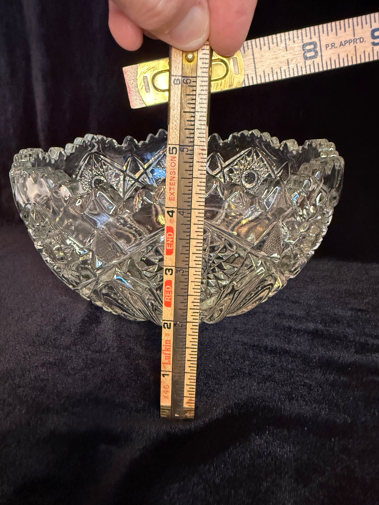 L E Smith Pressed Glass Bowl