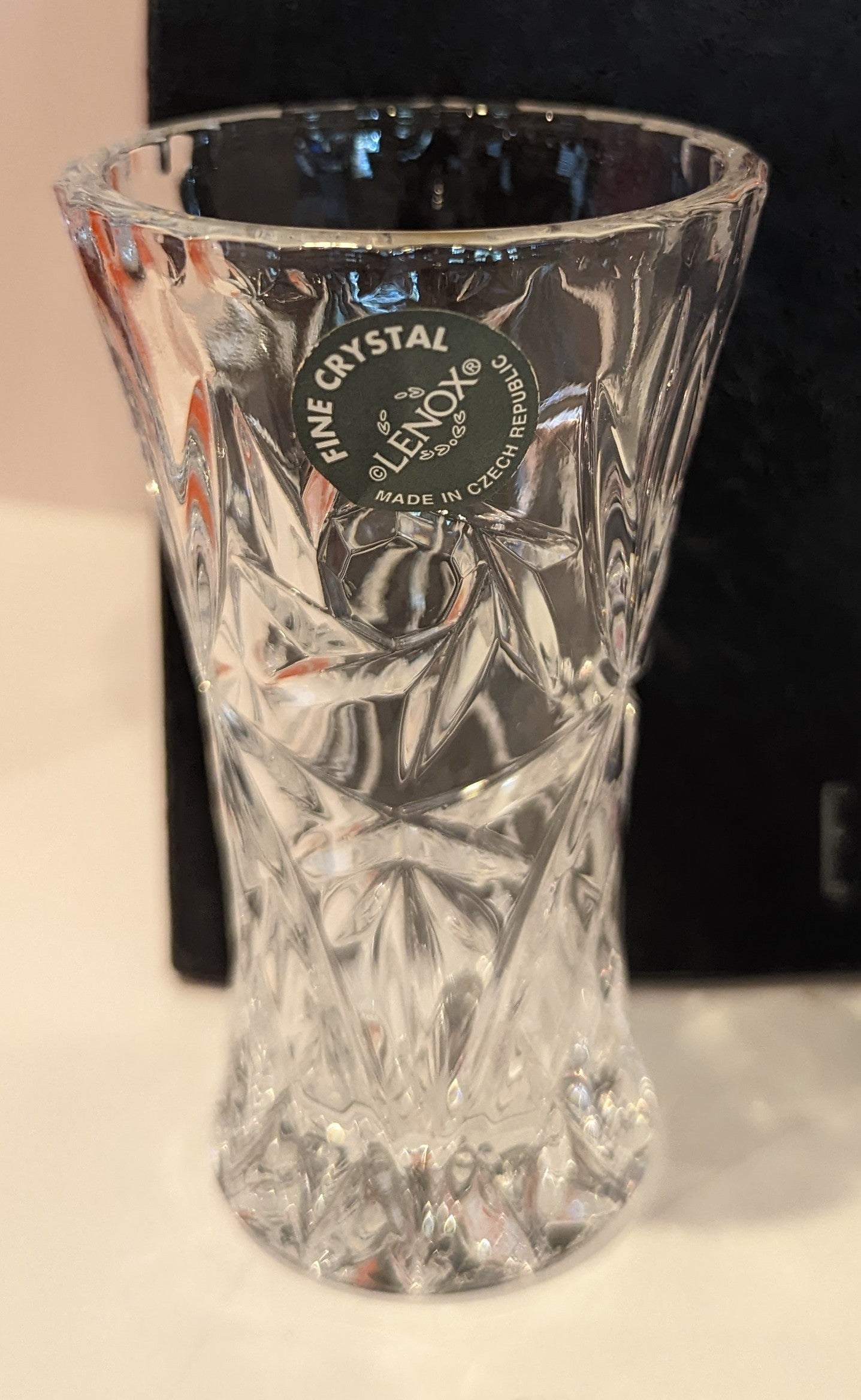 Vintage Lenox Crystal Star Vase with COA