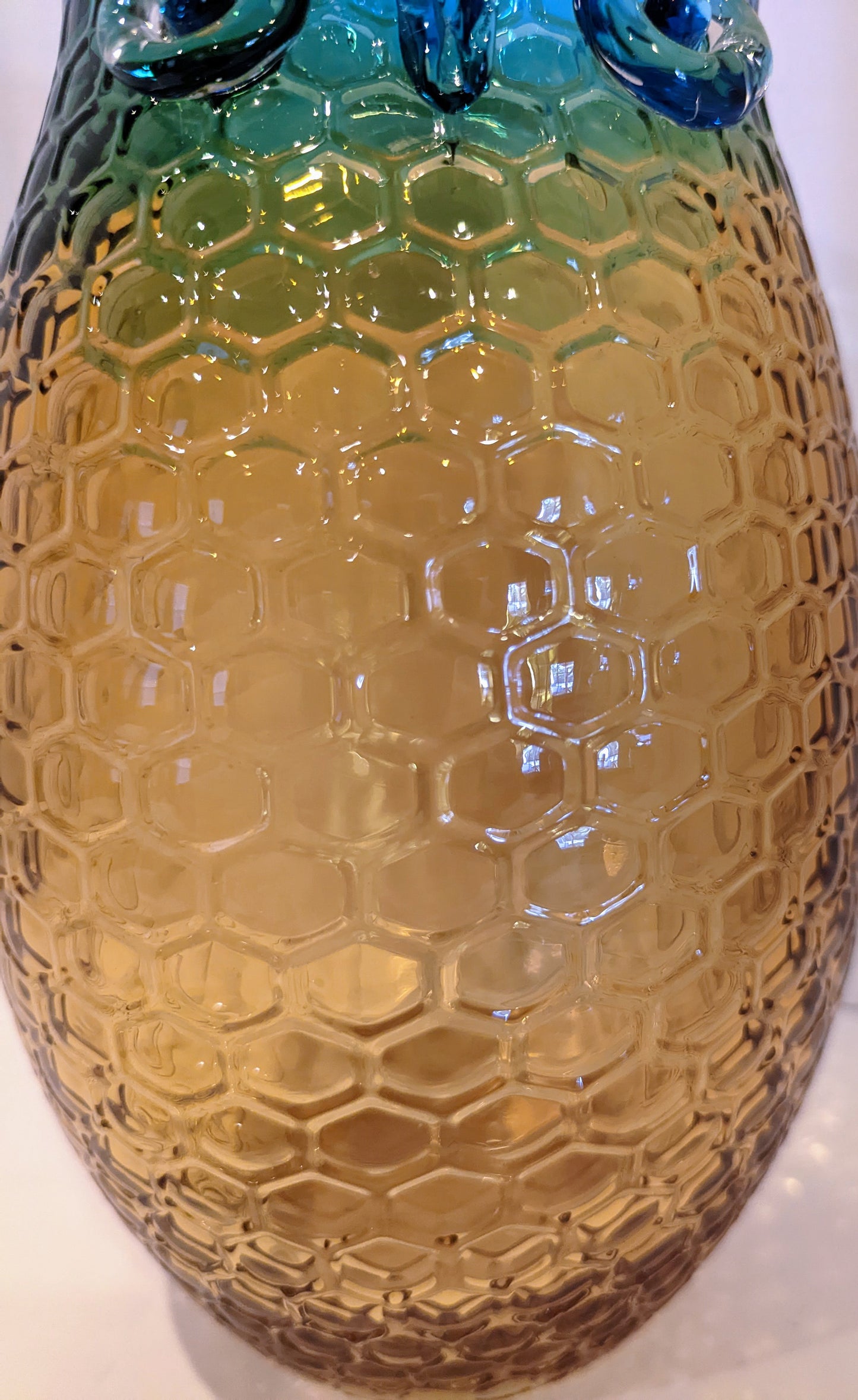Murano Style MCM Honeycomb Owl Vase