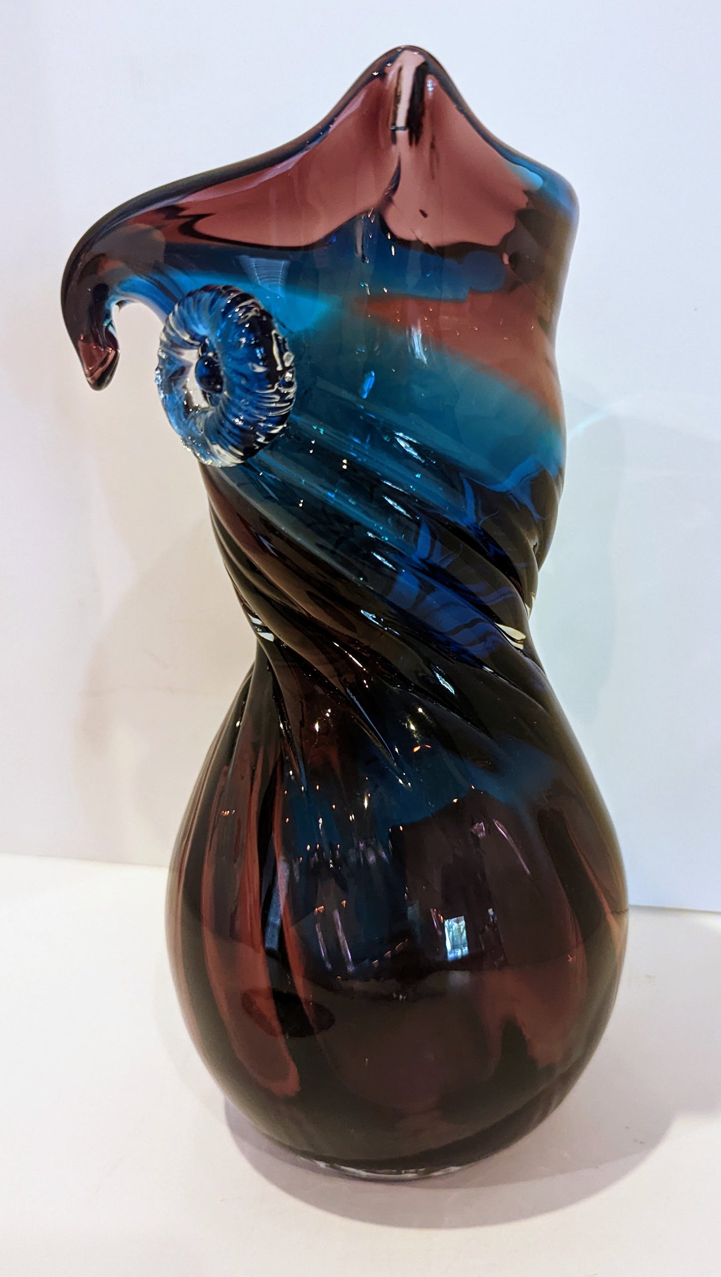 Murano Style Owl Vase