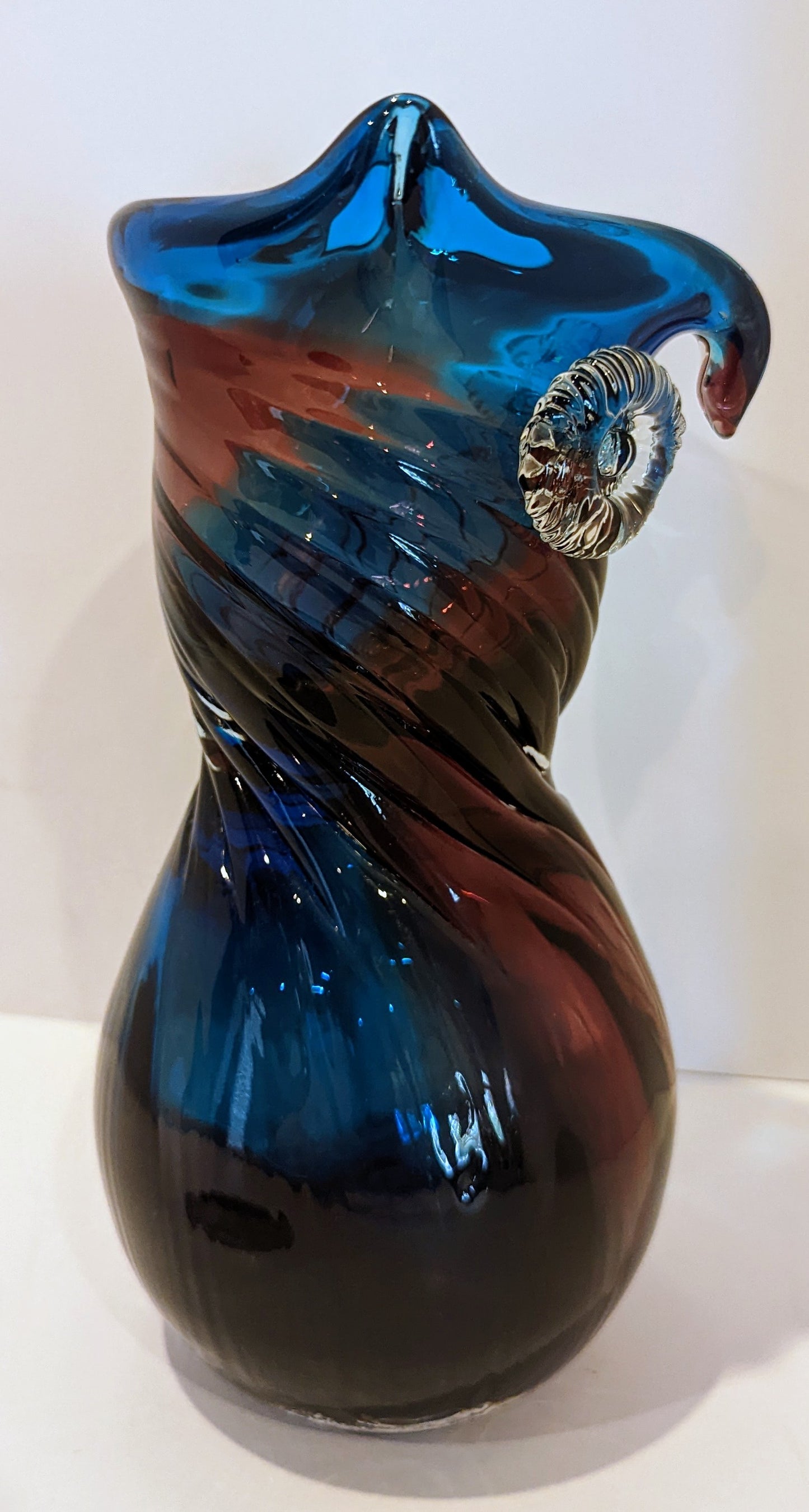 Murano Style Owl Vase