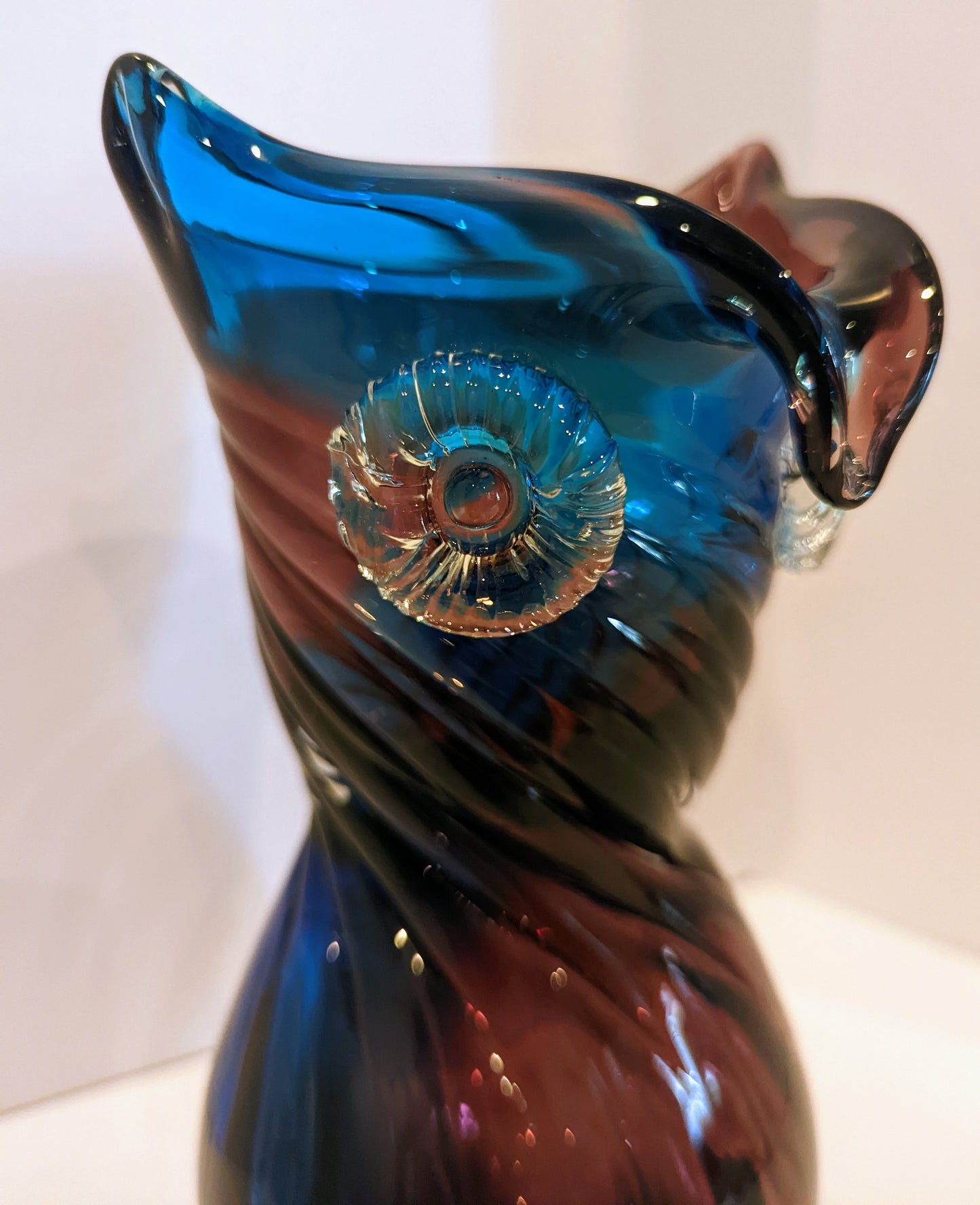 Murano Style Owl Vase