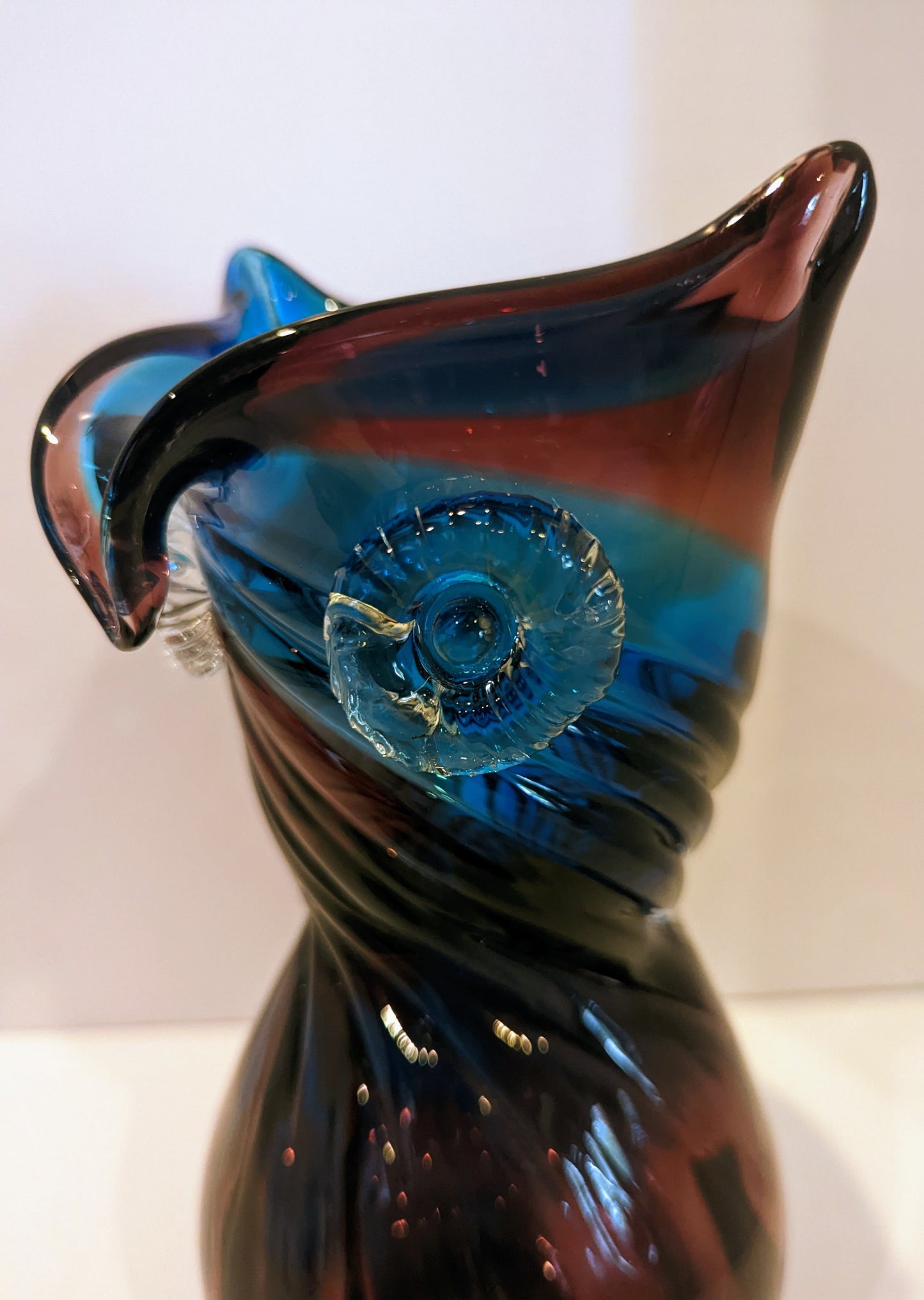 Murano Style Owl Vase