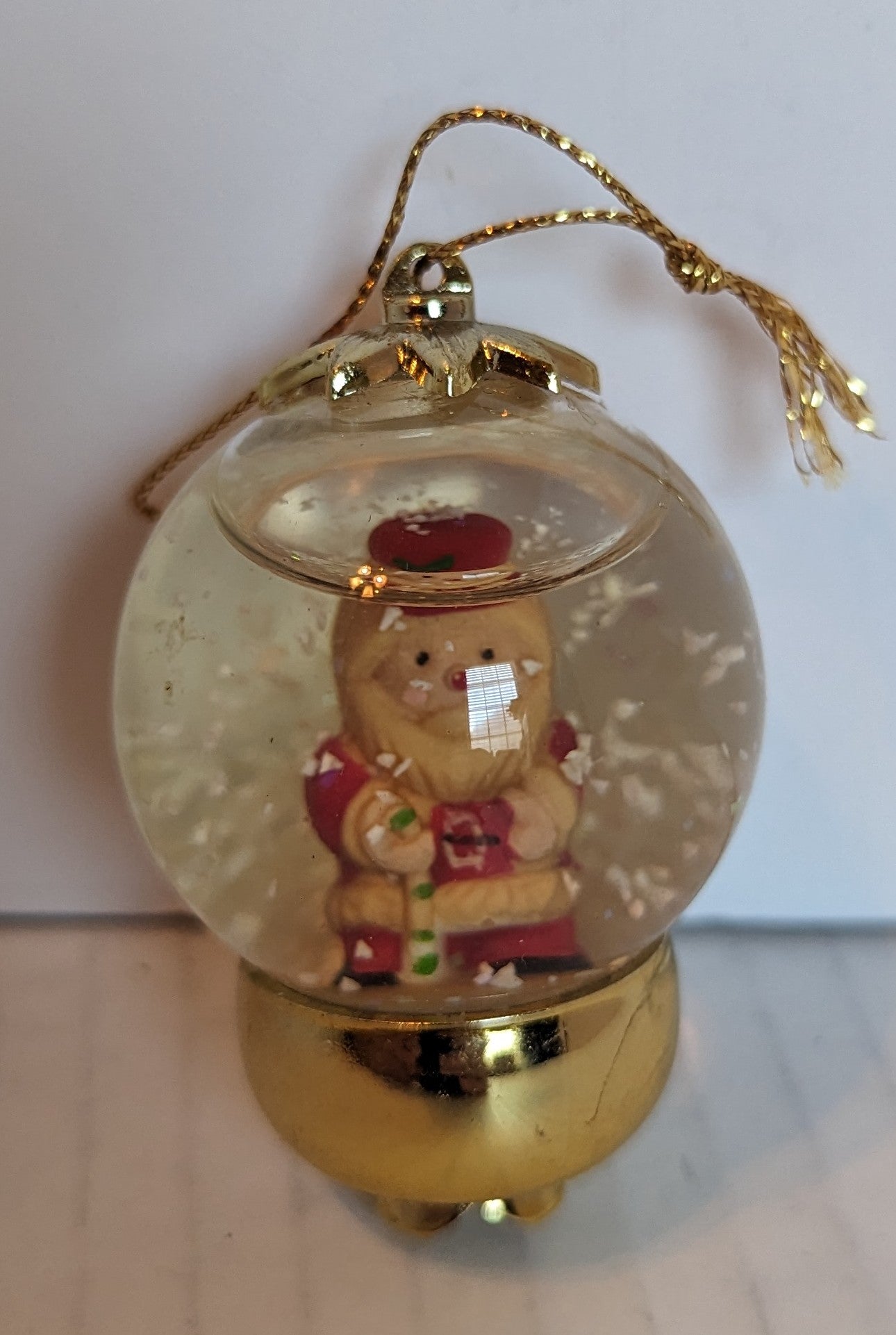 Vintage Ornament, Santa Snow Globe