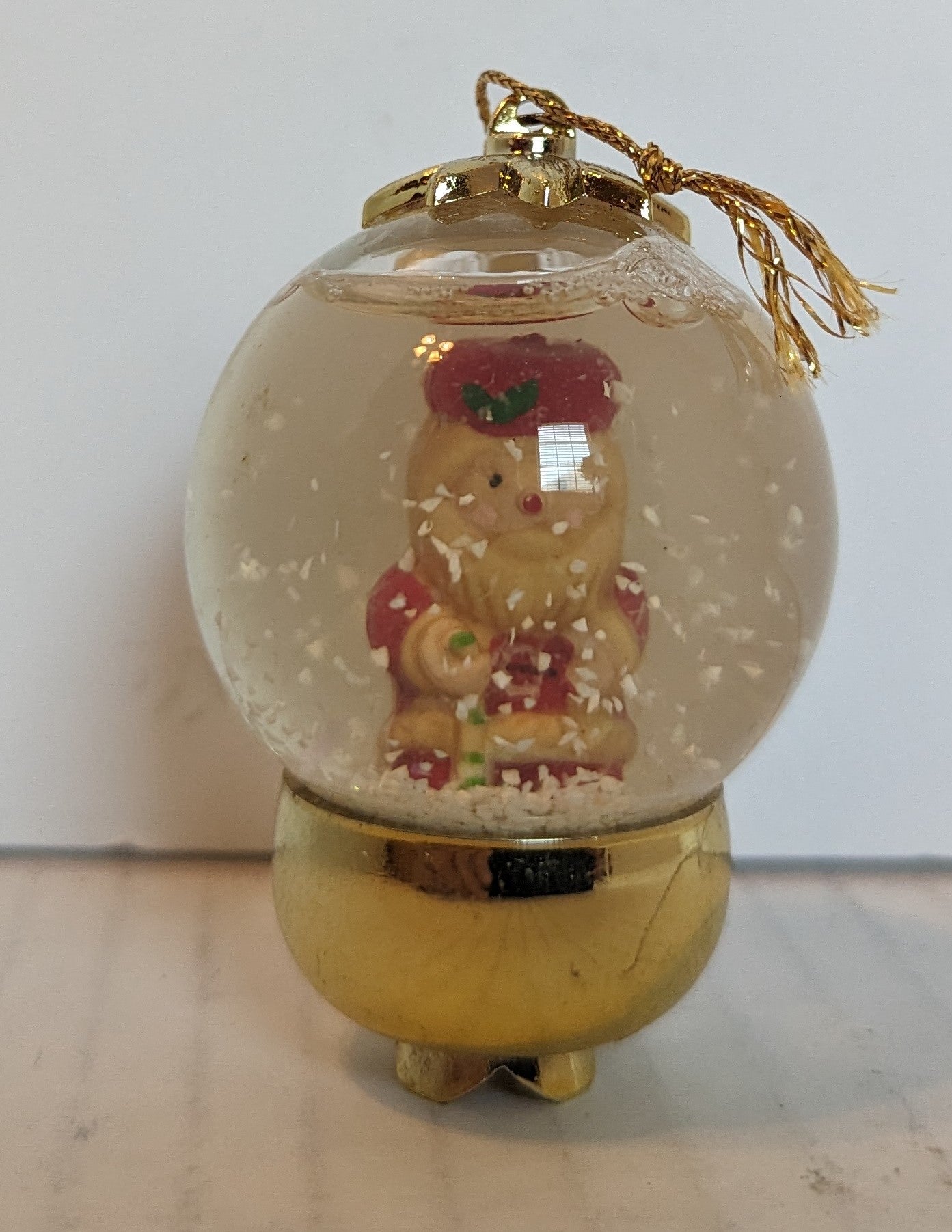 Vintage Ornament, Santa Snow Globe