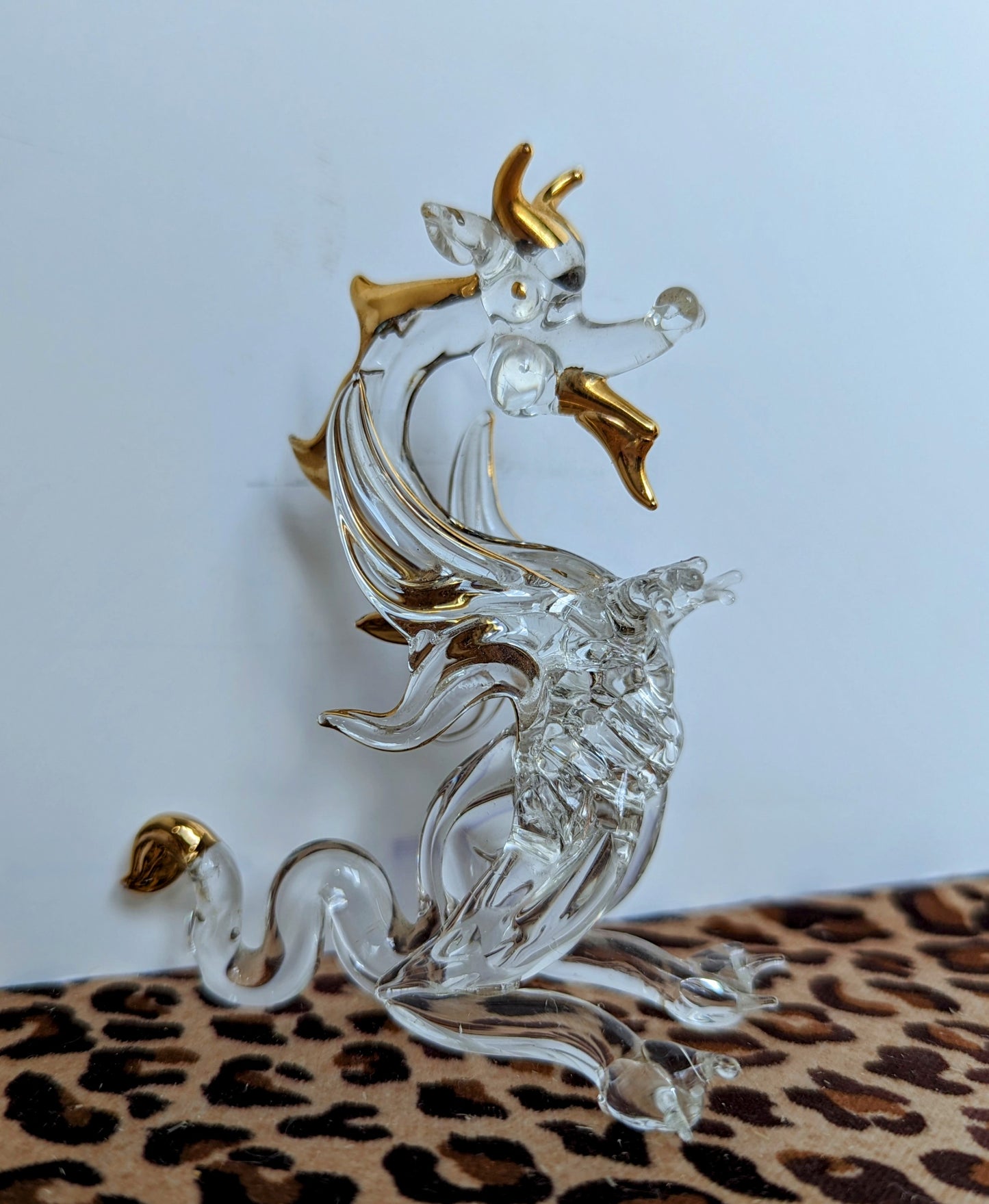 Blown Glass Dragon Figurine