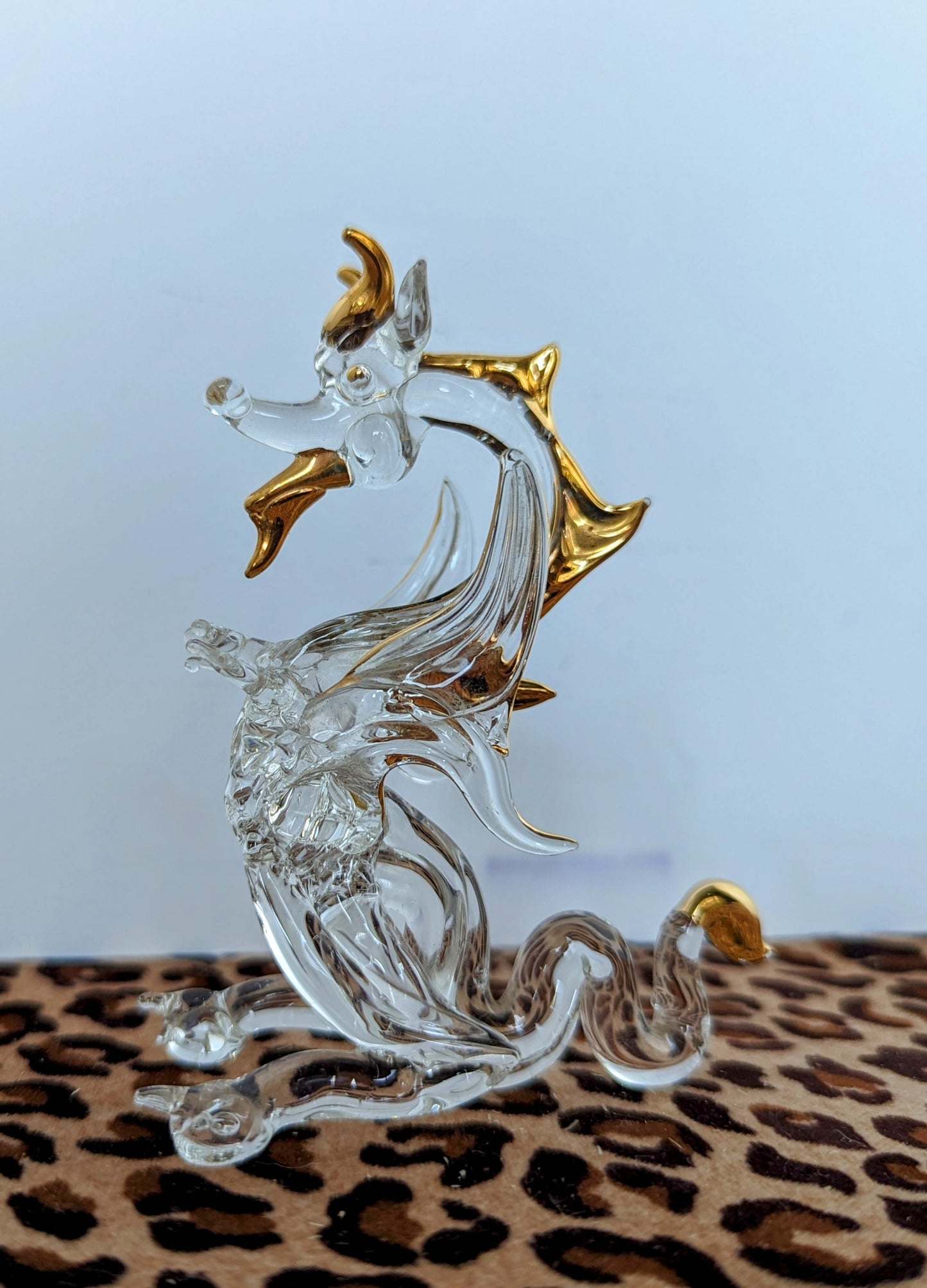 Blown Glass Dragon Figurine