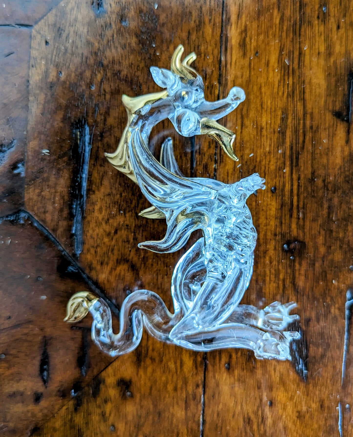 Blown Glass Dragon Figurine