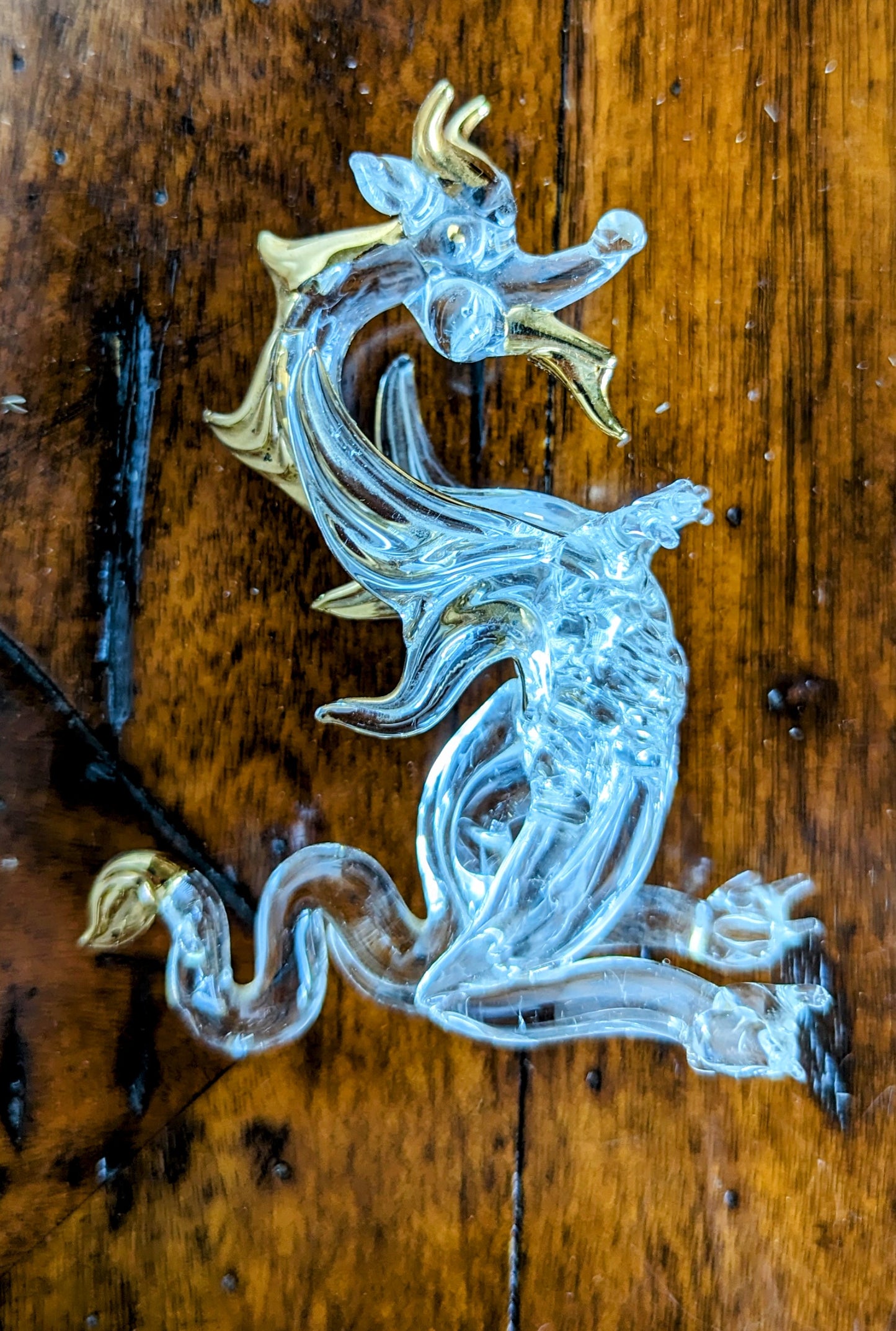 Blown Glass Dragon Figurine