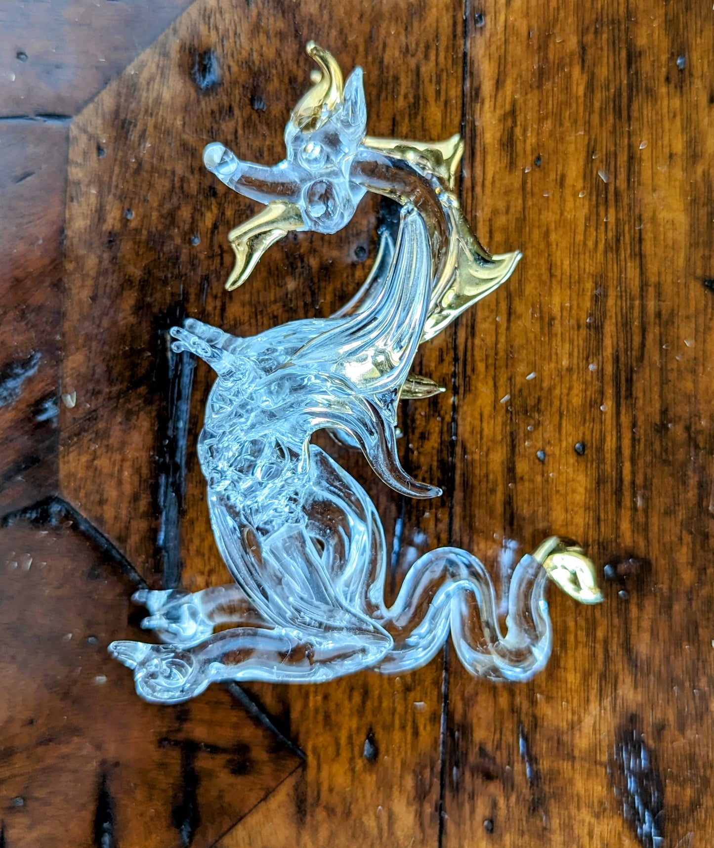 Blown Glass Dragon Figurine