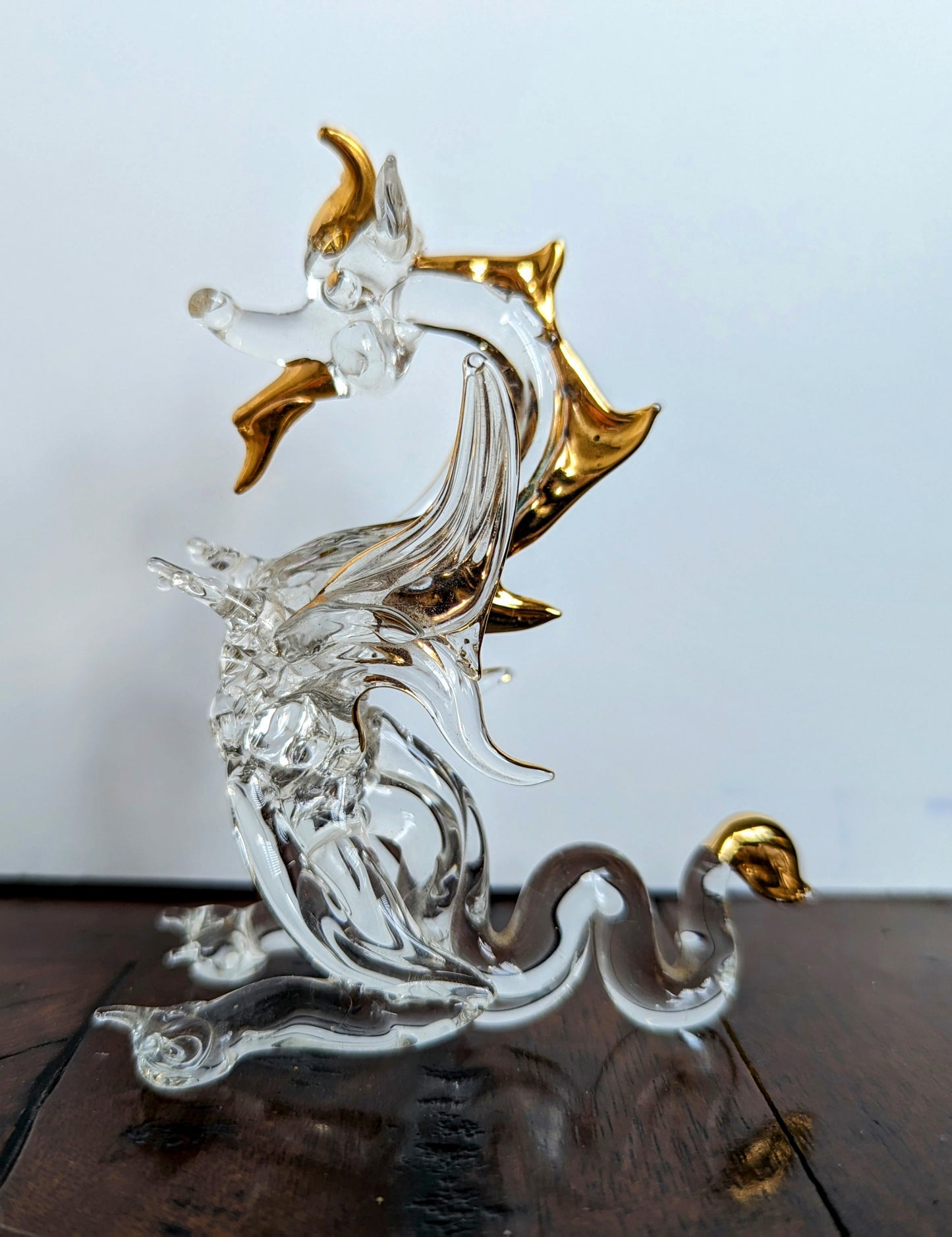 Blown Glass Dragon Figurine