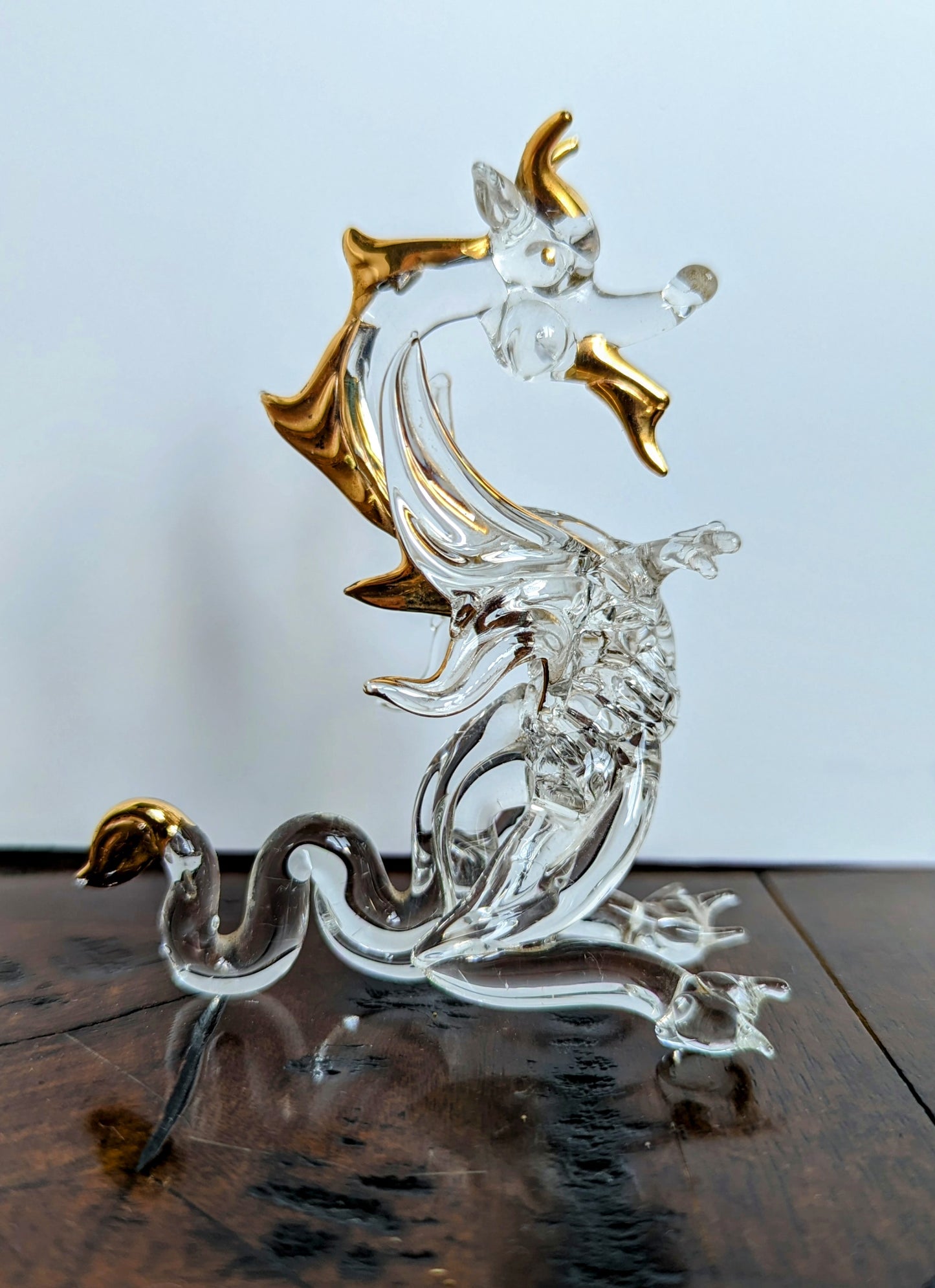 Blown Glass Dragon Figurine