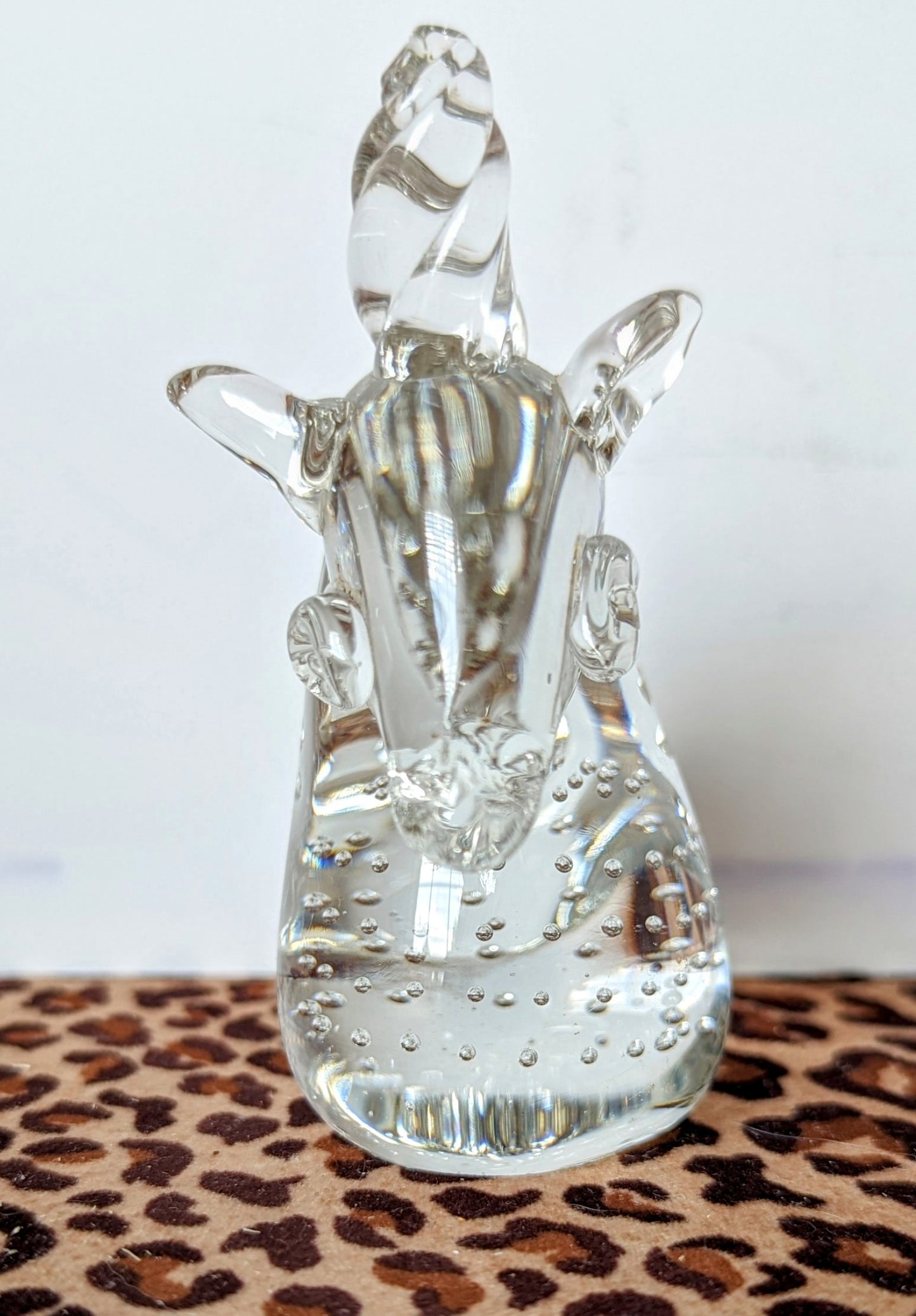 Art Glass Unicorn Paperweight Murano Style