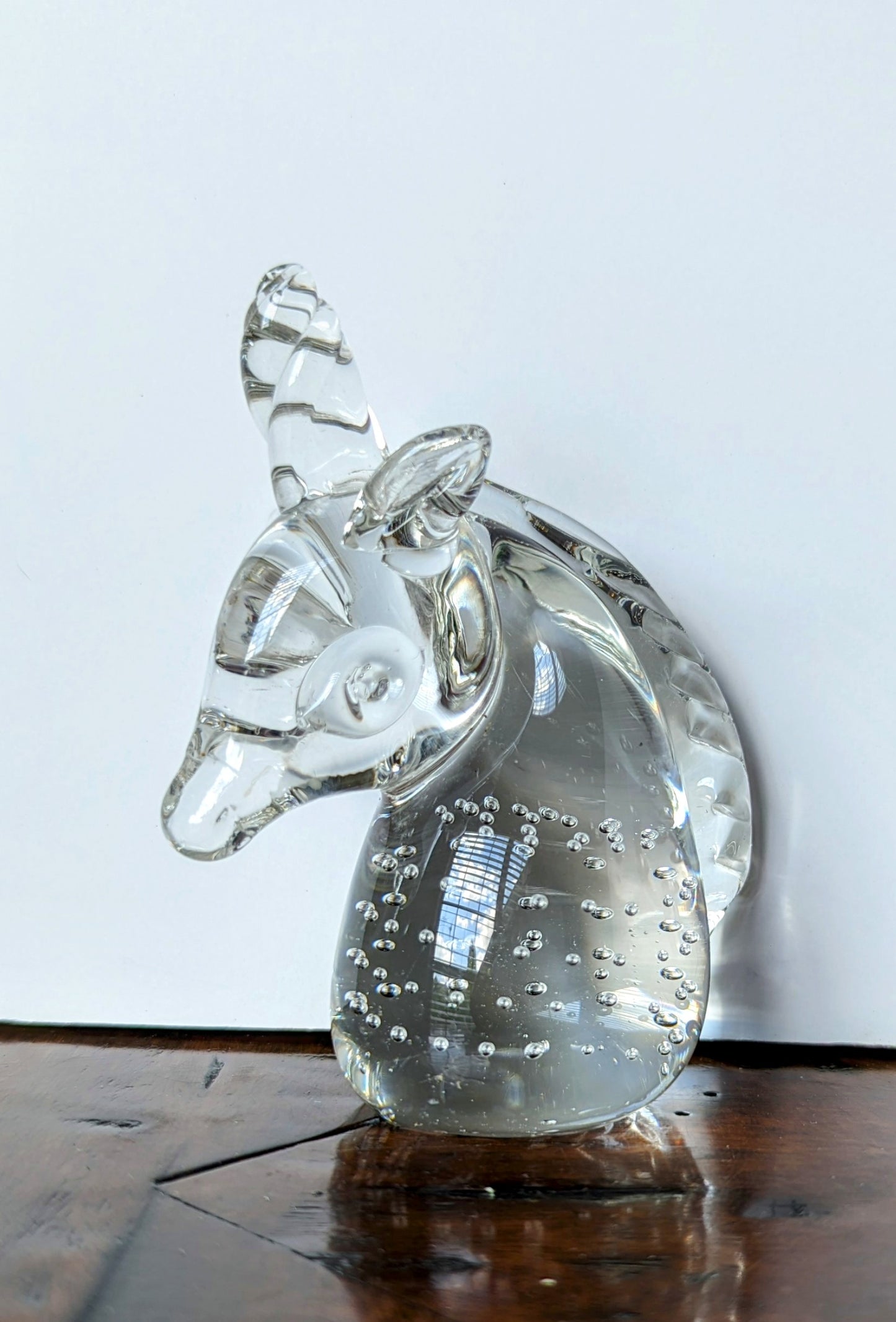 Art Glass Unicorn Paperweight Murano Style