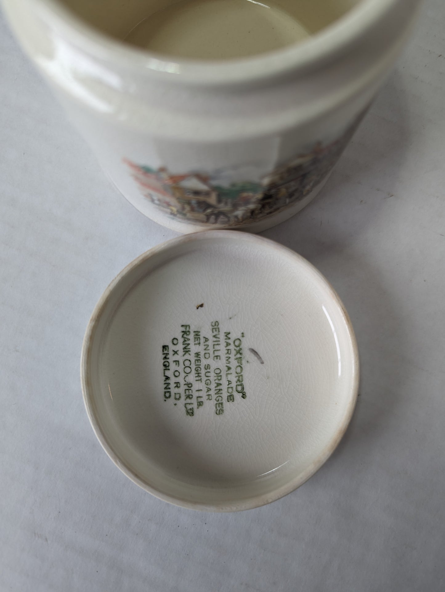 Oxford Marmalade Sandland Ware Vintage Crock