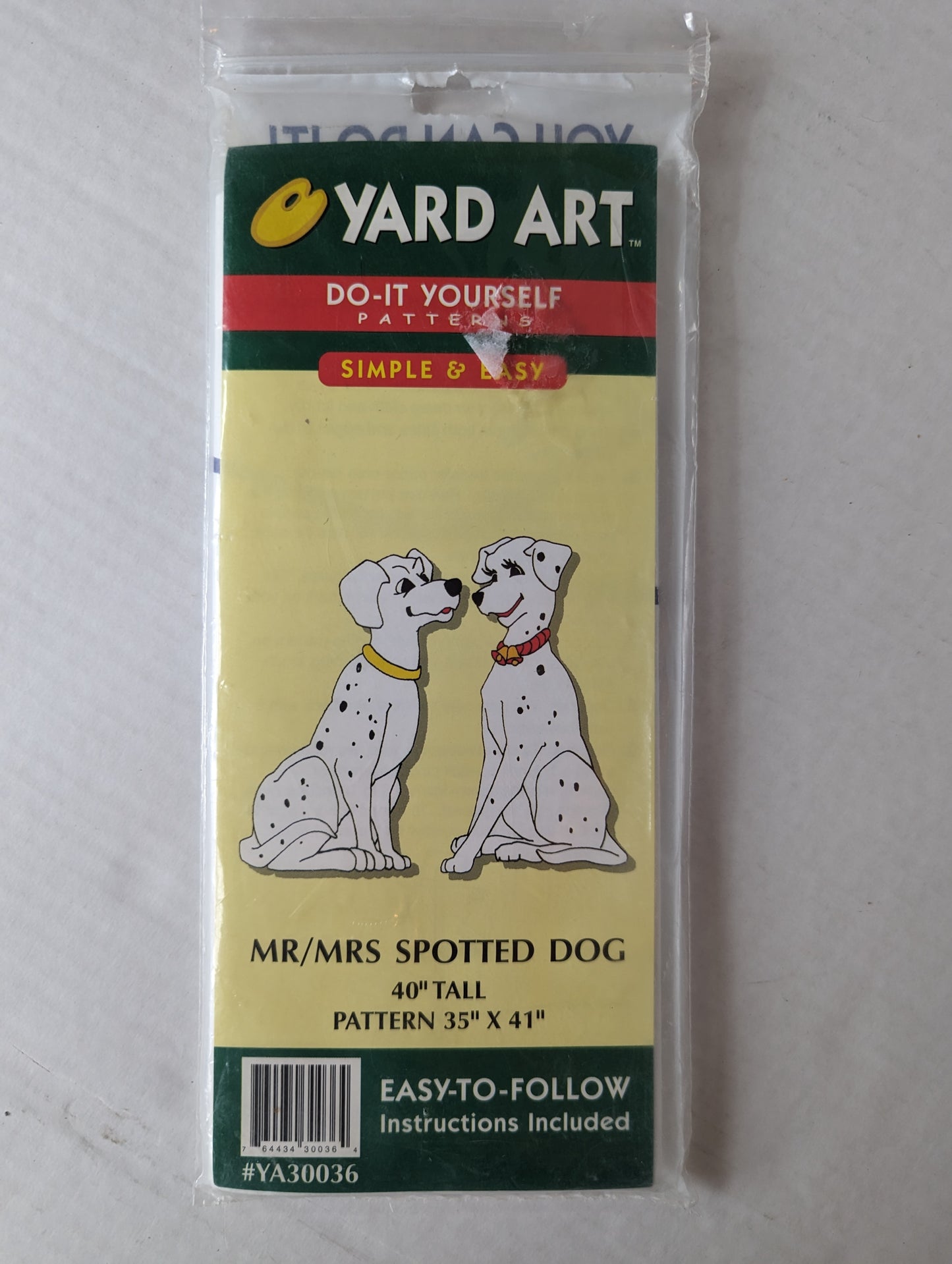 Vintage Yard Art Pattern DIY Mr./Mrs. Spotted Dog