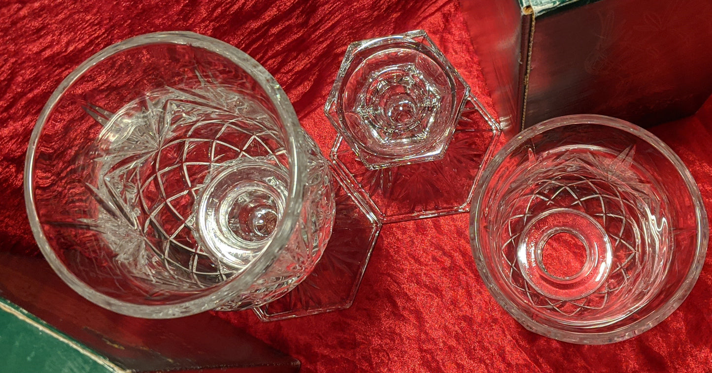 Shannon Crystal Lexington Hurricane Lamps (2)