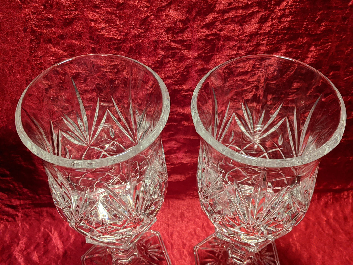 Shannon Crystal Lexington Hurricane Lamps (2)