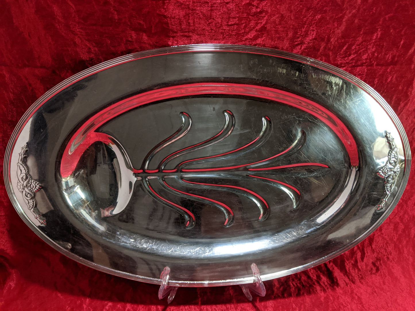 Guild Silverplate footed Meat Serving Tray