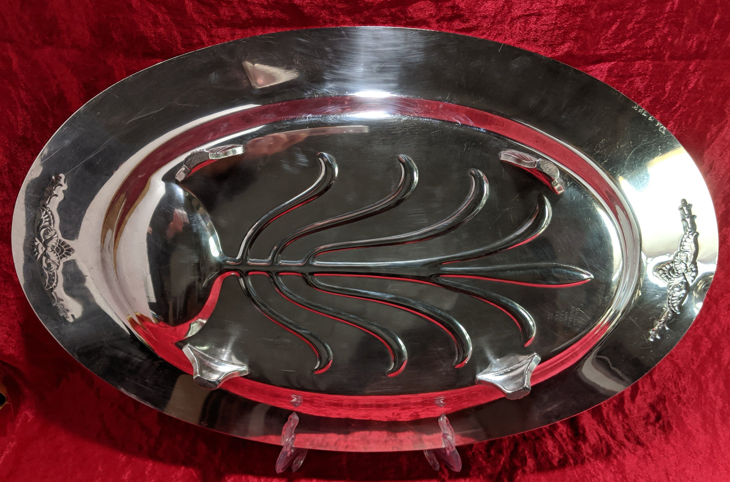 Guild Silverplate footed Meat Serving Tray