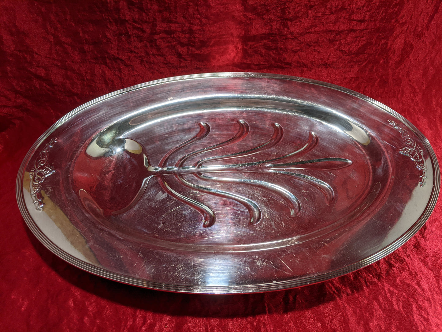 Guild Silverplate footed Meat Serving Tray