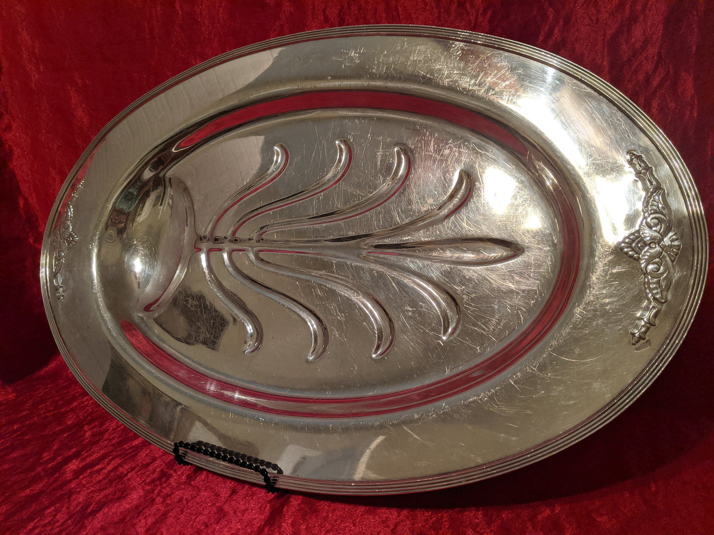 Guild Silverplate footed Meat Serving Tray