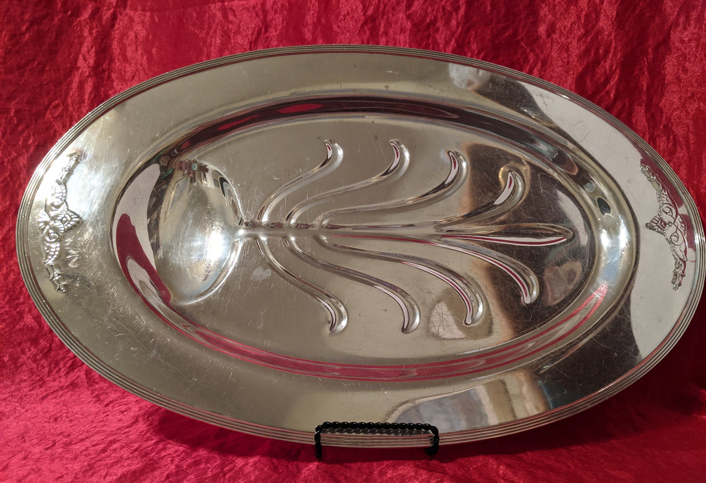 Guild Silverplate footed Meat Serving Tray