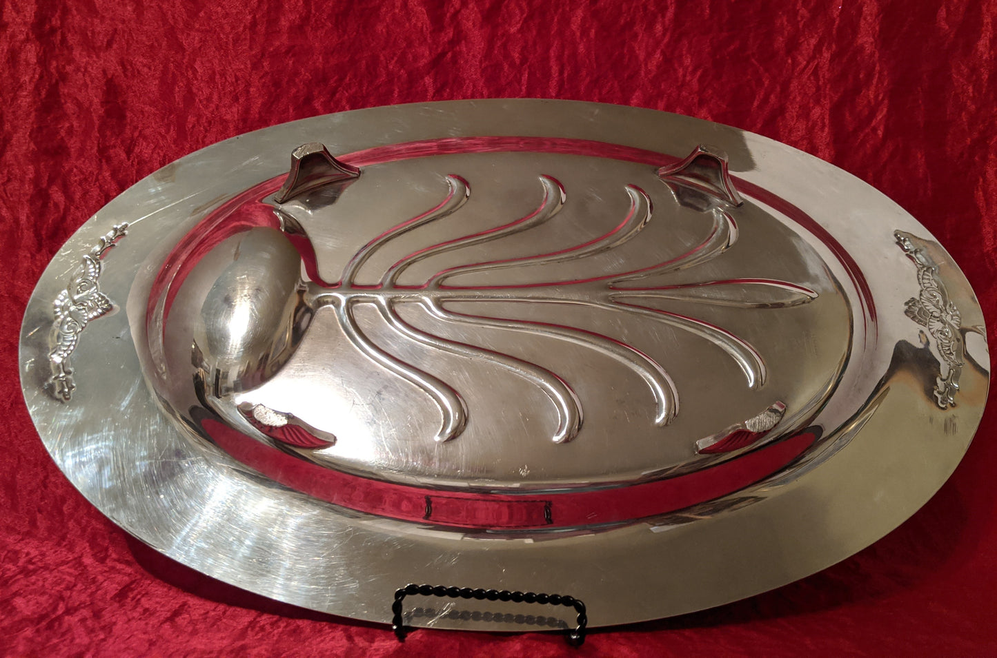 Guild Silverplate footed Meat Serving Tray