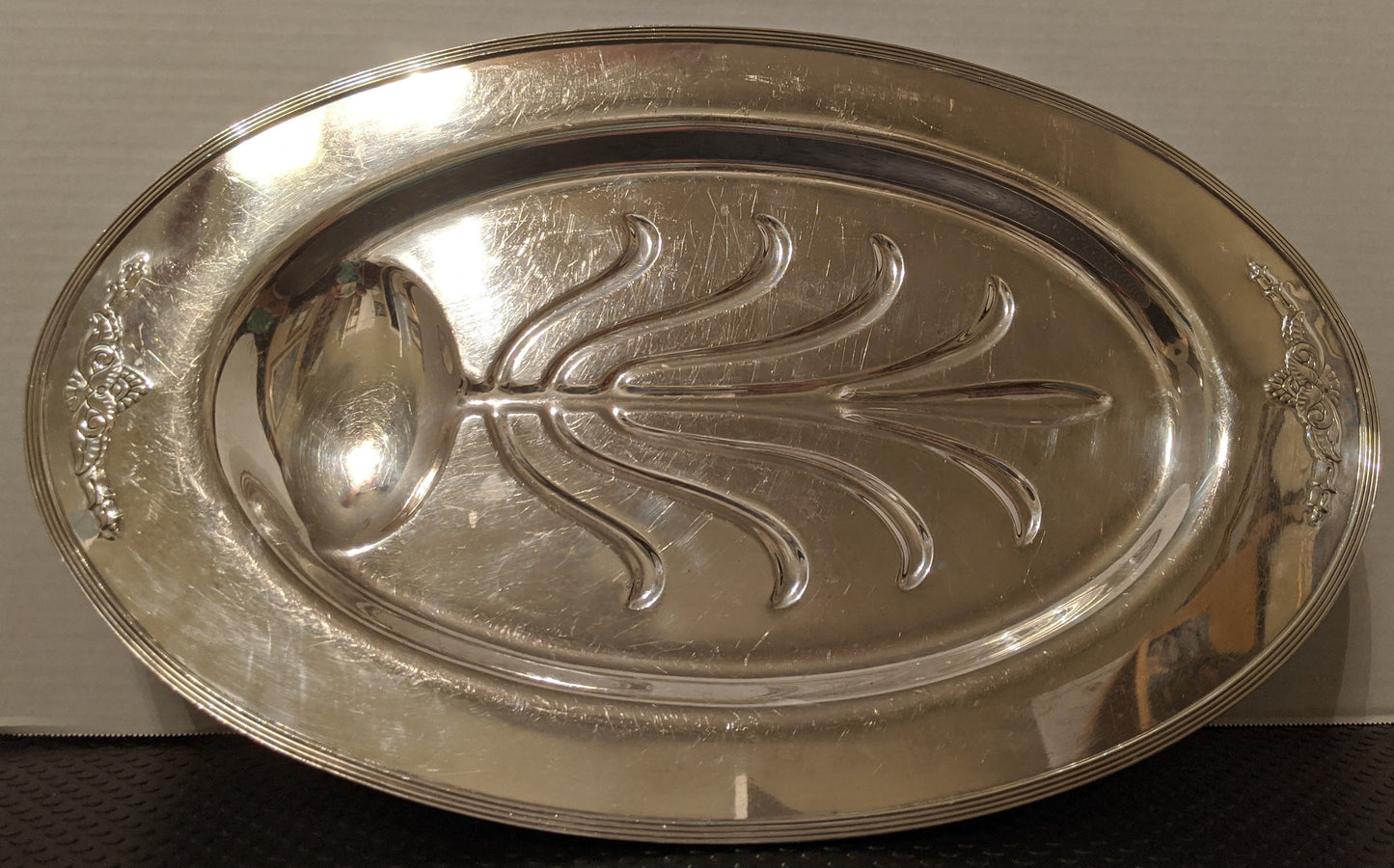 Guild Silverplate footed Meat Serving Tray