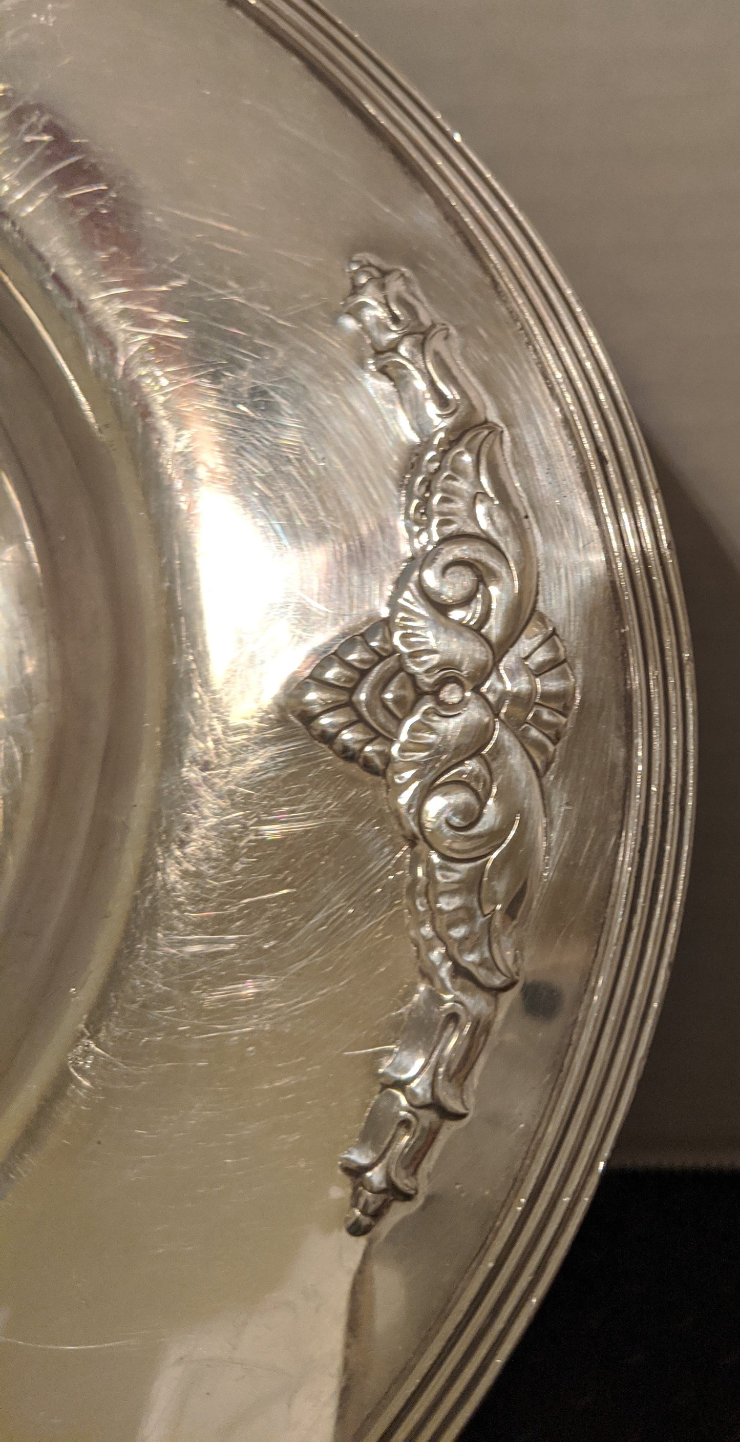 Guild Silverplate footed Meat Serving Tray