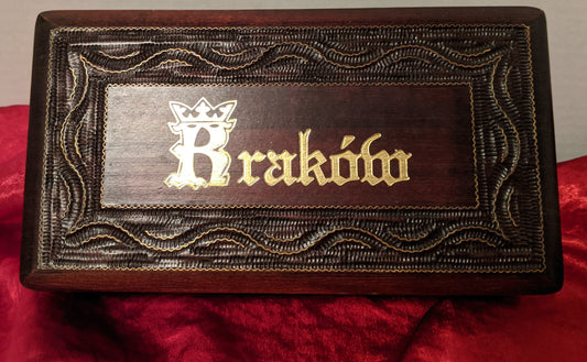 Krakow Poland Hand carved Game Box