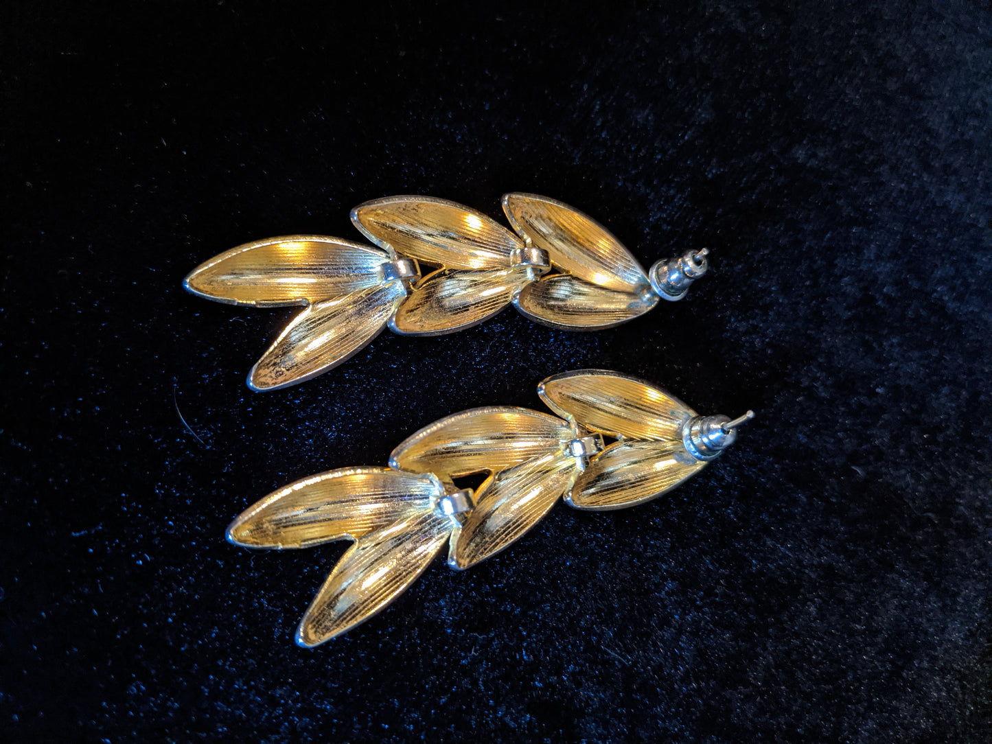 Gold Tone 3 Tier Earrings