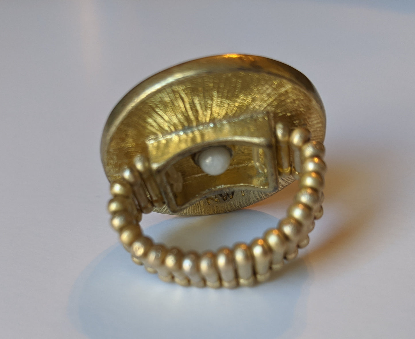 Gold Watch Band Ring Vintage 1970's