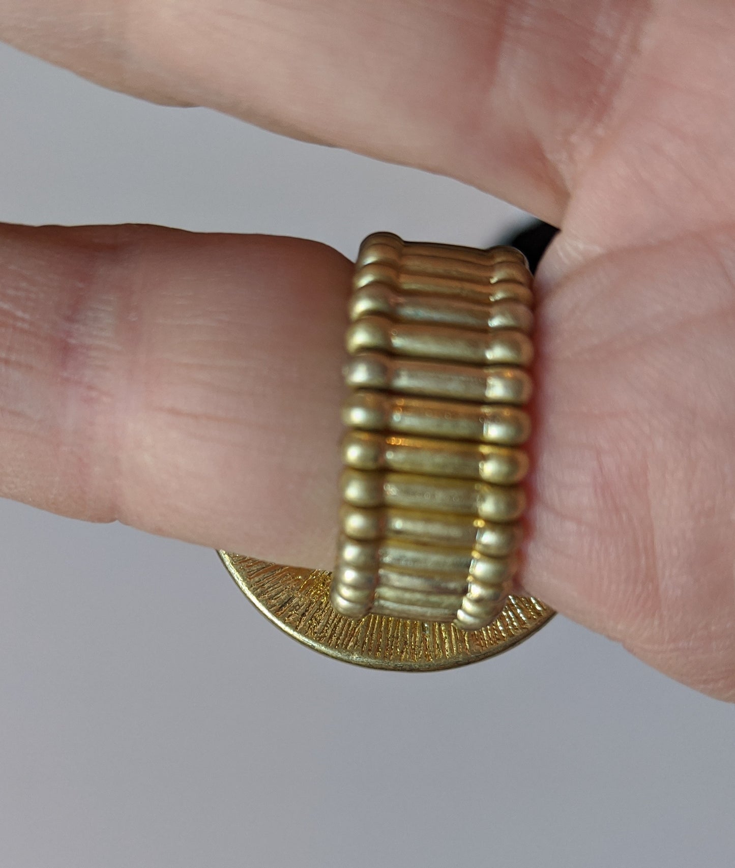 Gold Watch Band Ring Vintage 1970's