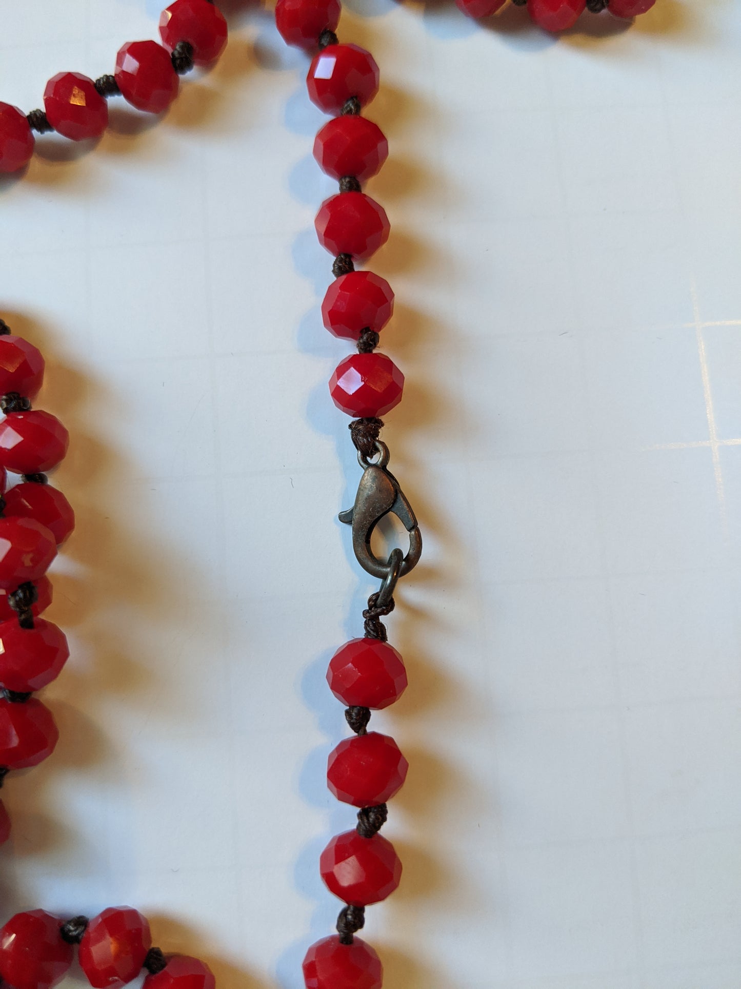 Ruby Red Cross Necklace