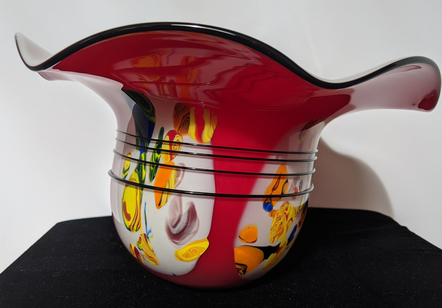 Murano Style Vase/Napkin Holder/Bowl