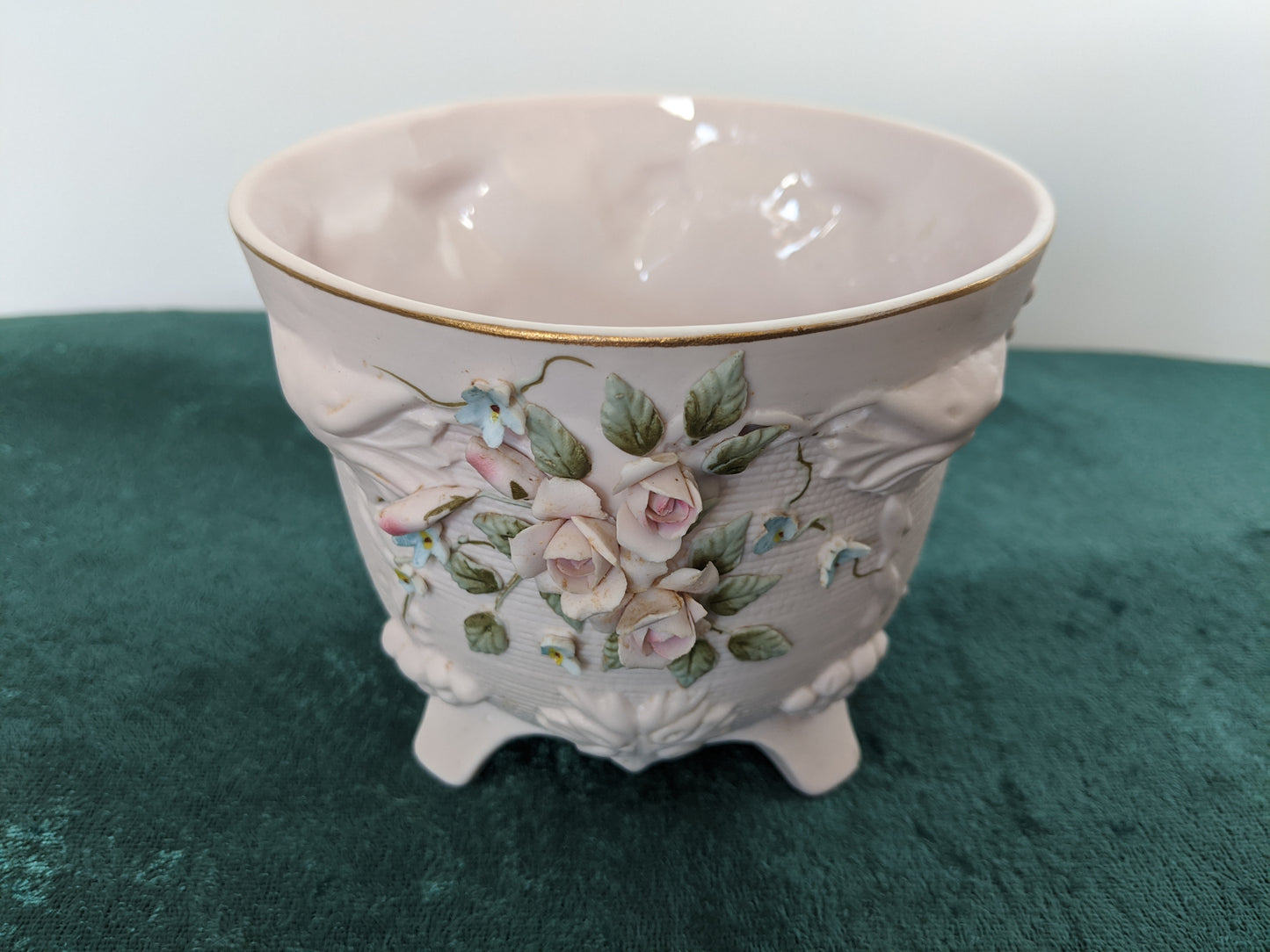 Lefton Hand Painted Pink Planter