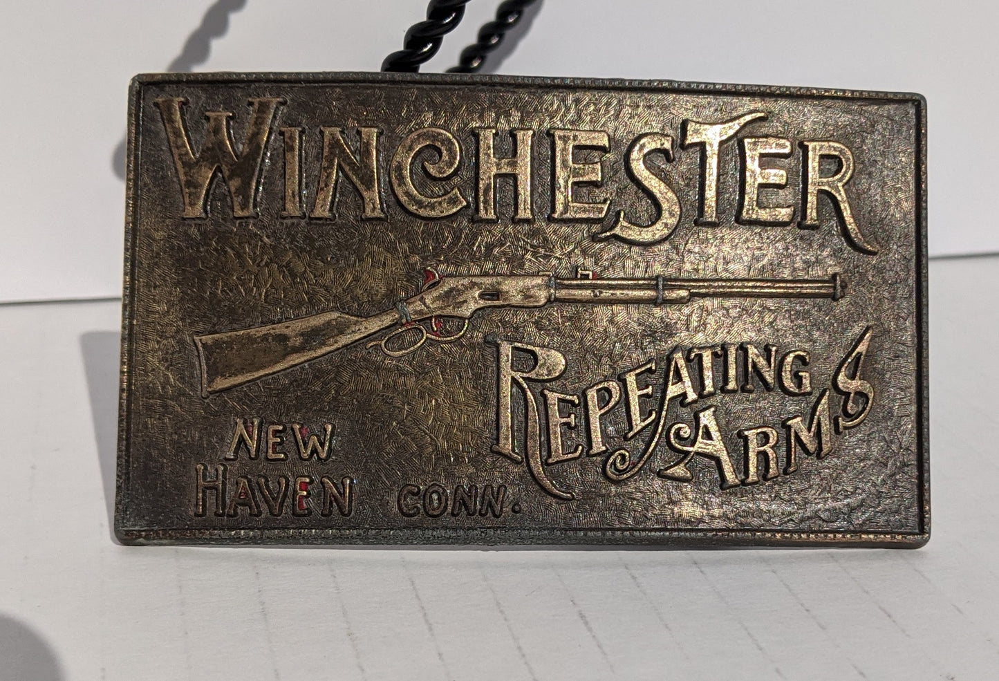 Winchester Repeating Arms Brass Belt Buckle