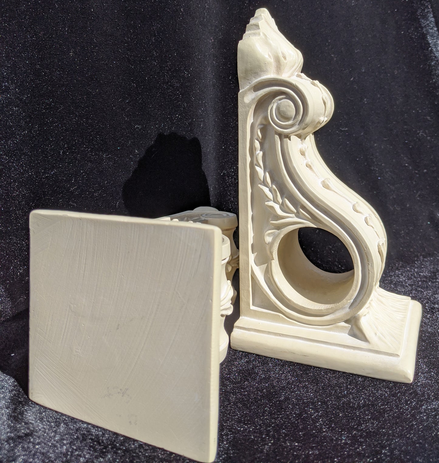 Vintage Pair of Decorative Scroll Drapery Corbels