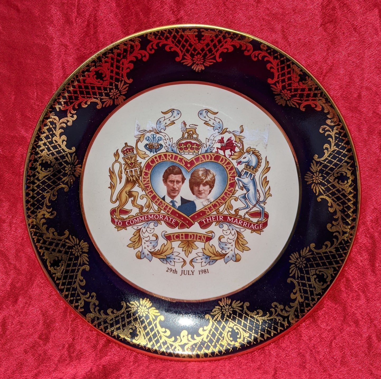 Commemorative Biscuit Plate Marriage of Prince Charles and Lady Diana Spencer 1981